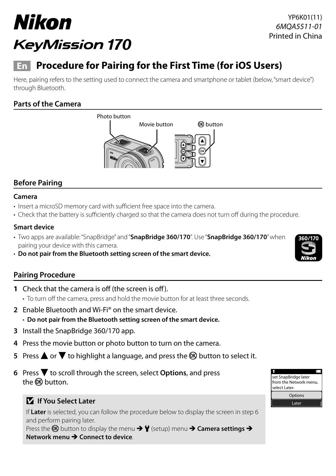 Manual for KeyMission 170