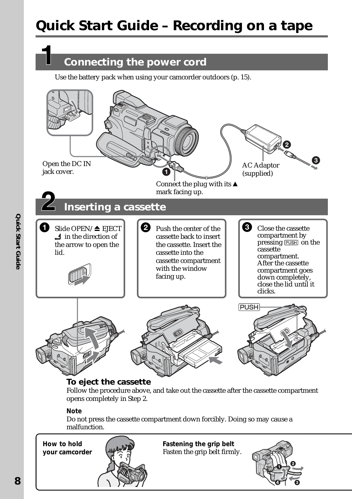 Manual for DCR-TRV70