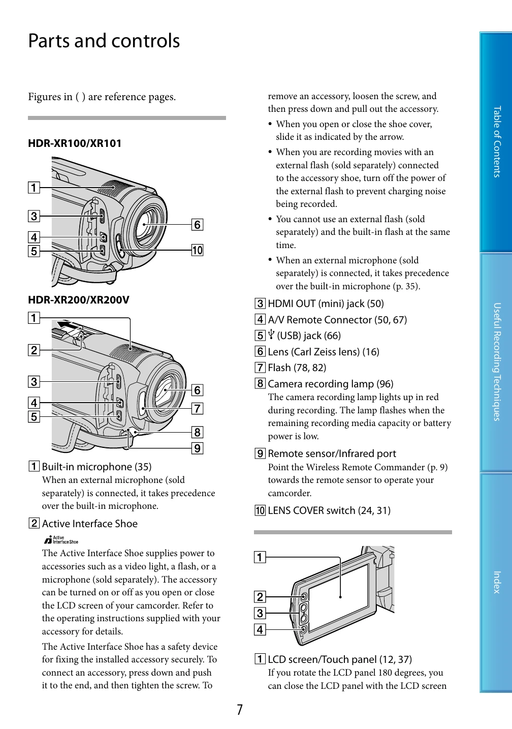 Manual for HDR-XR100/XR101/XR200/XR200V