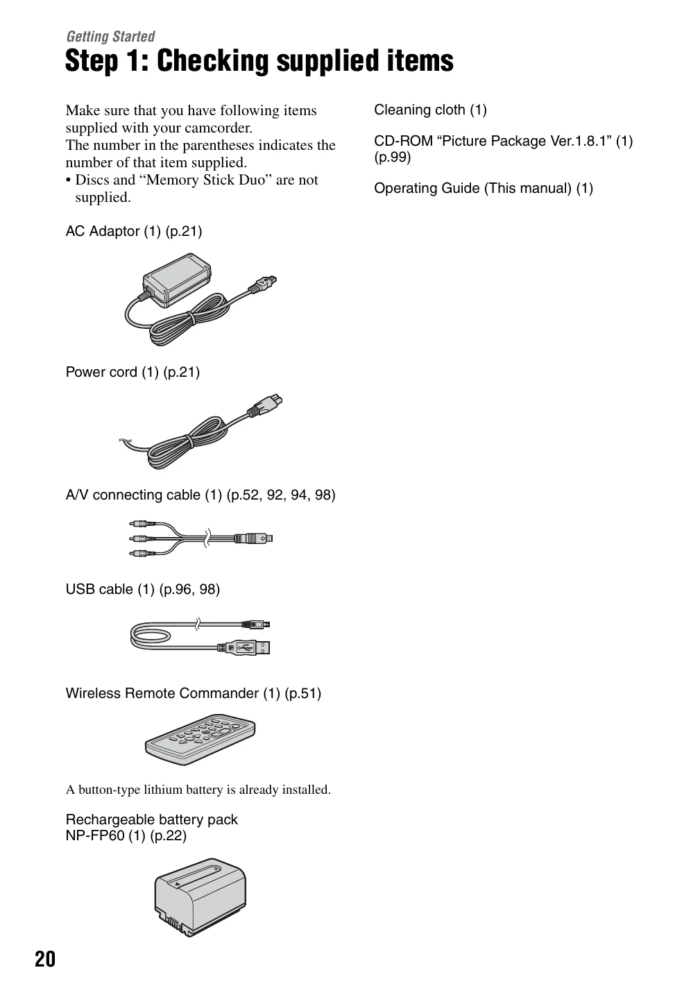 Manual for DCR-DVD505/DVD905