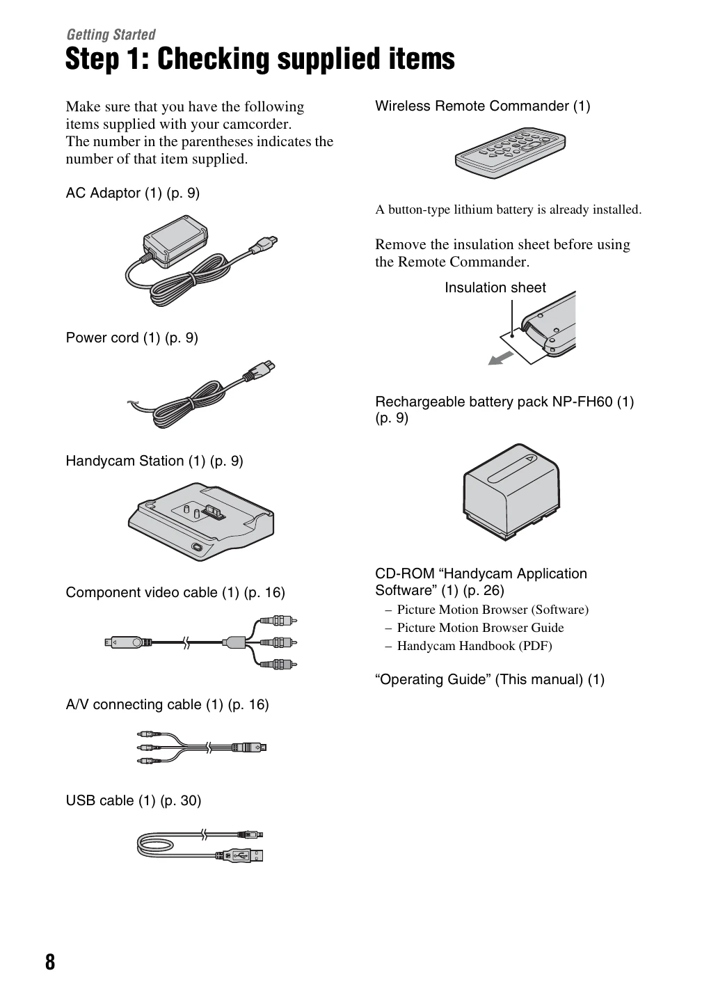 Manual for HDR-SR5/SR7/SR8