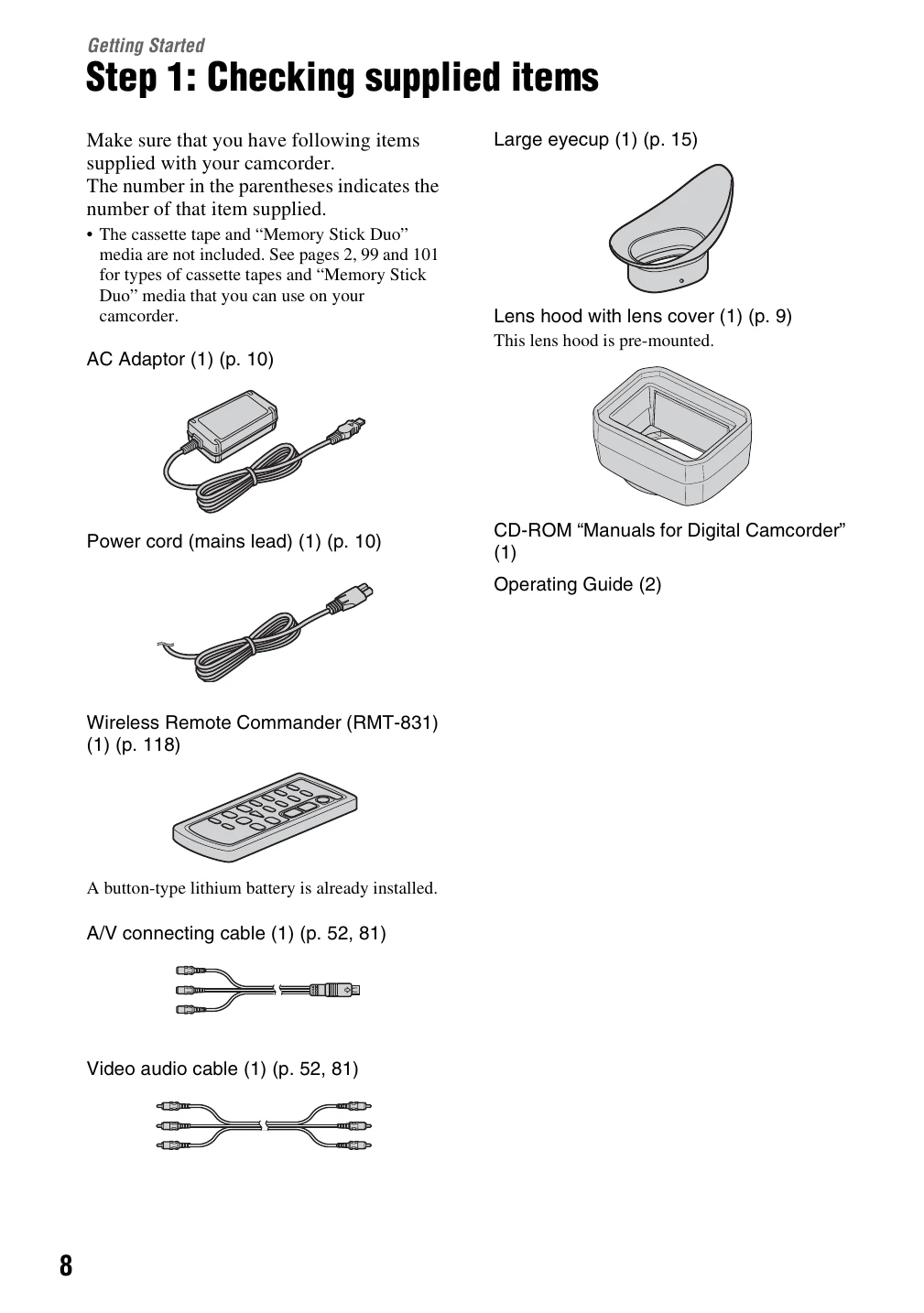 Manual for DSR-PD175P/PD177P