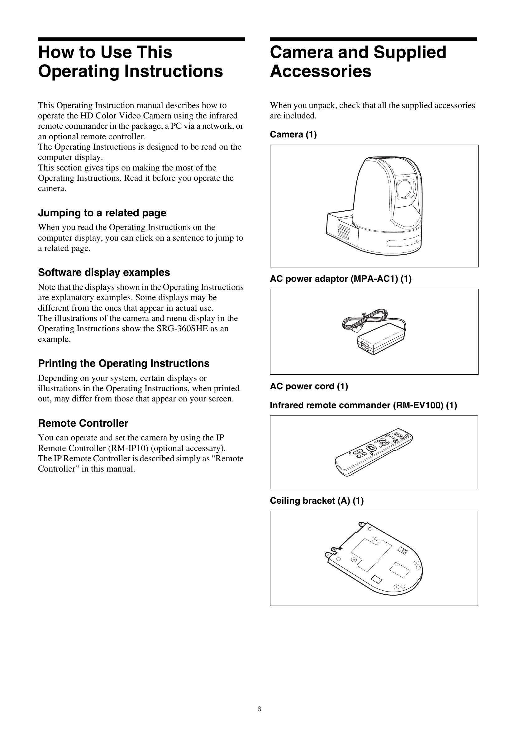 Manual for SRG-360SHE