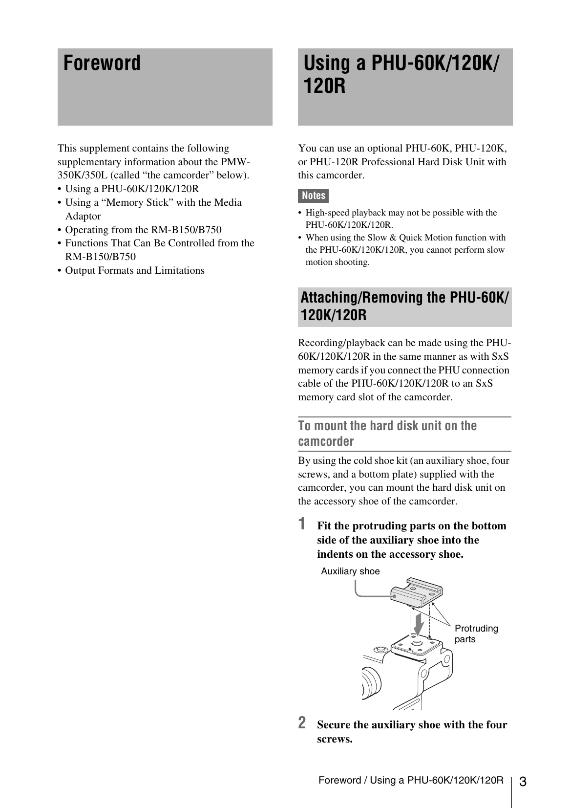 Manual for PMW-350K
