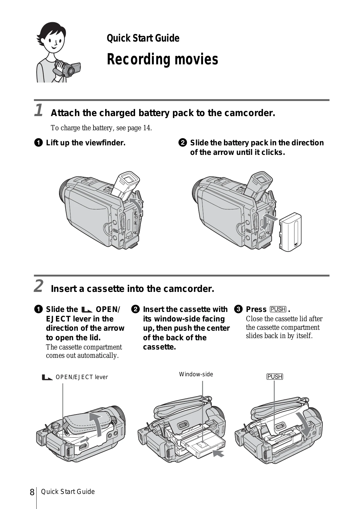 Quick Start Guide for DCR-HC65