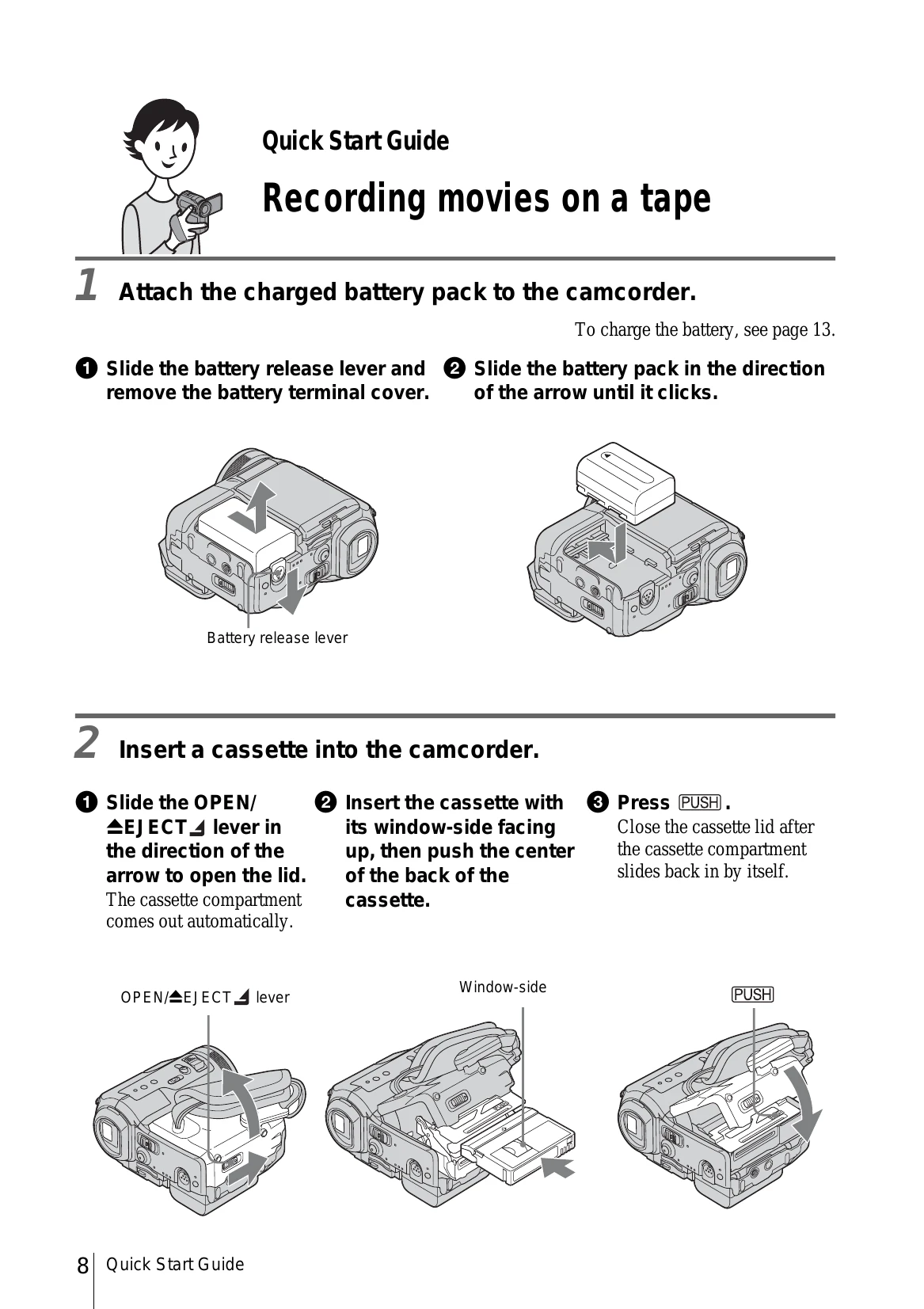 Quick Start Guide for DCR-PC330