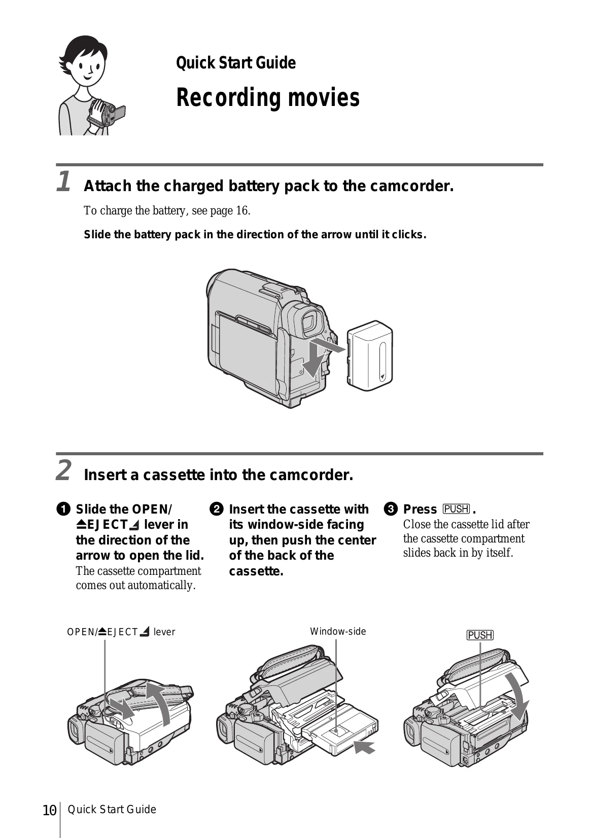 Quick Start Guide for DCR-HC30/HC40
