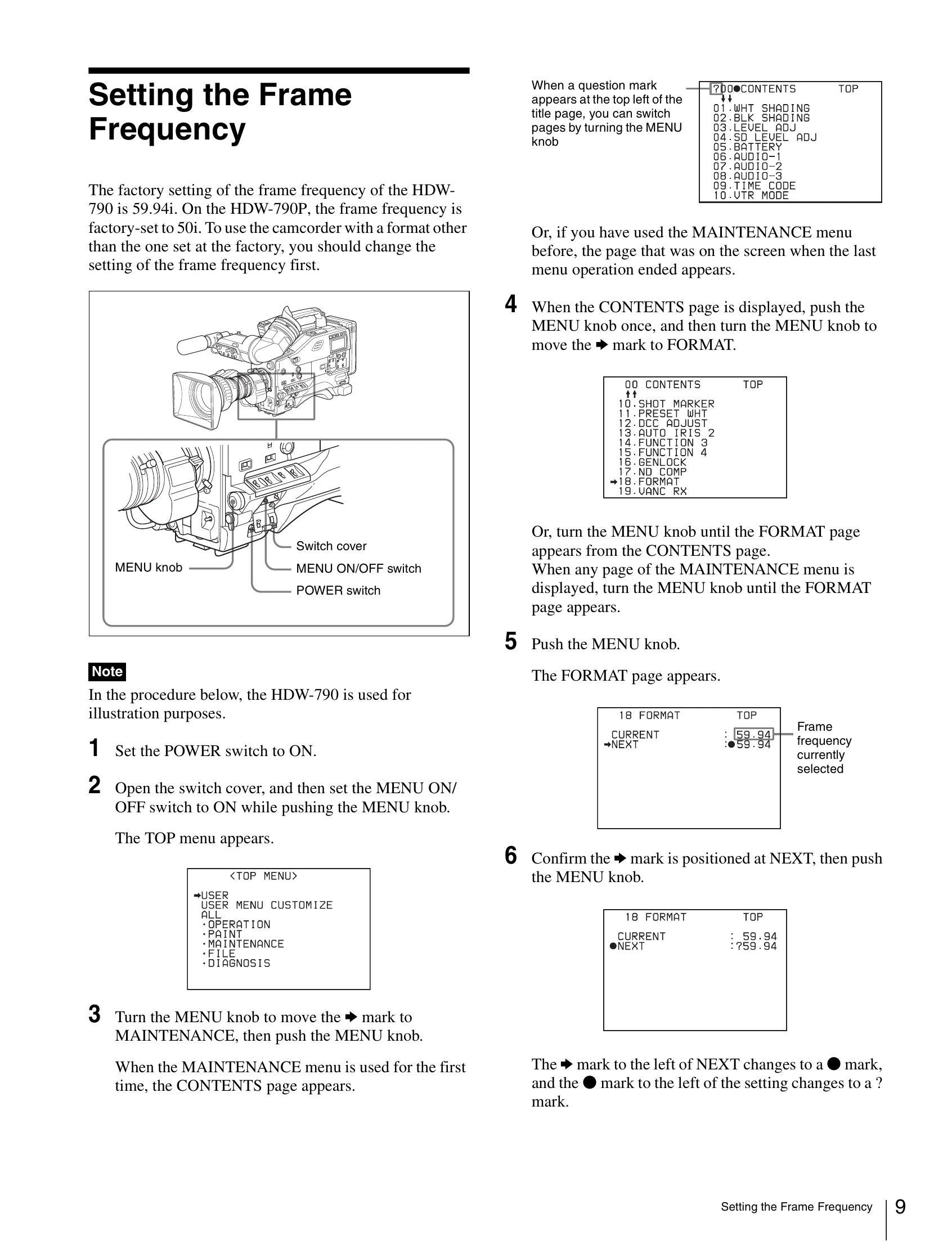 Manual for HDW-790