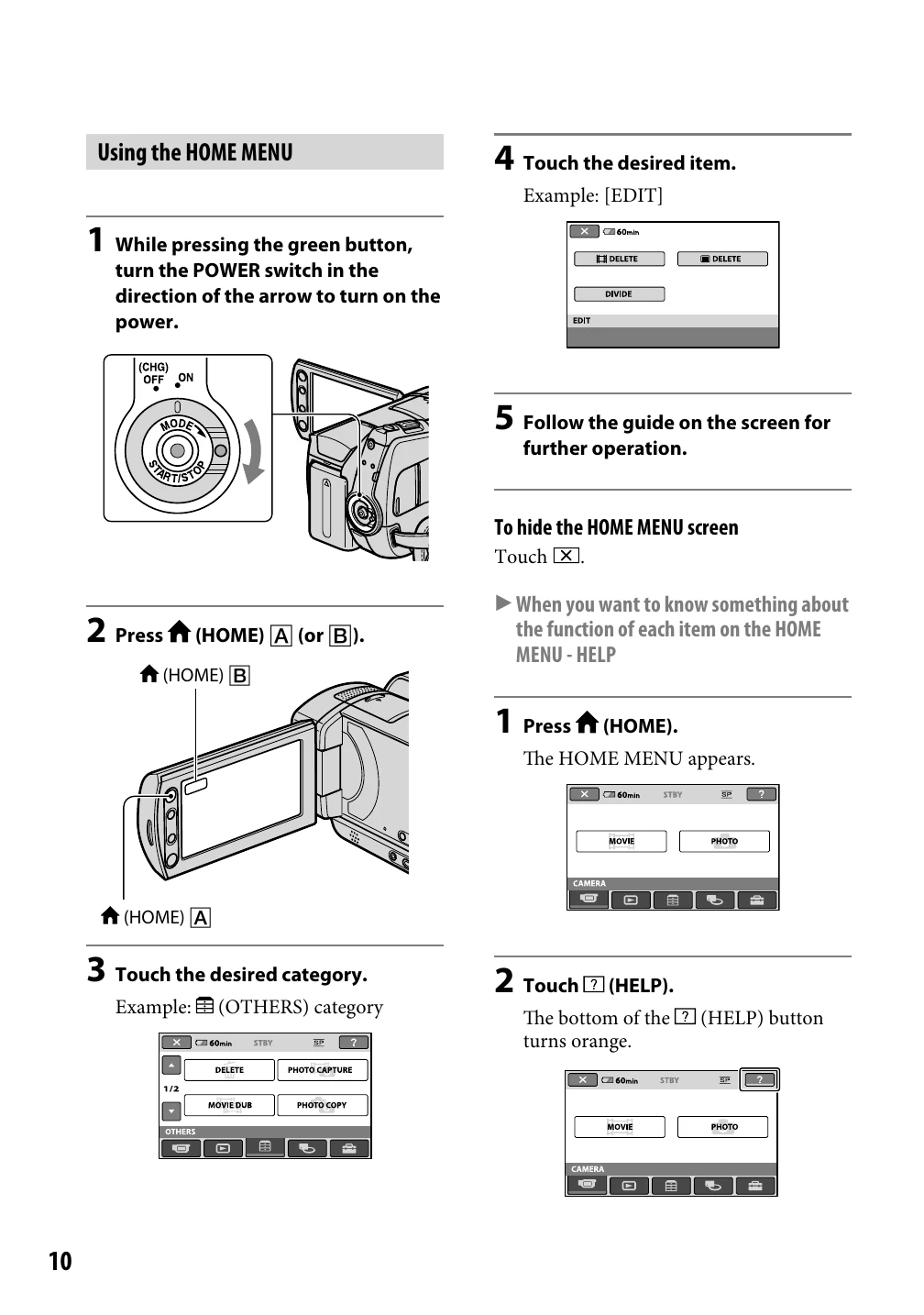 Manual for DCR-SR45/SR46/SR65/SR85