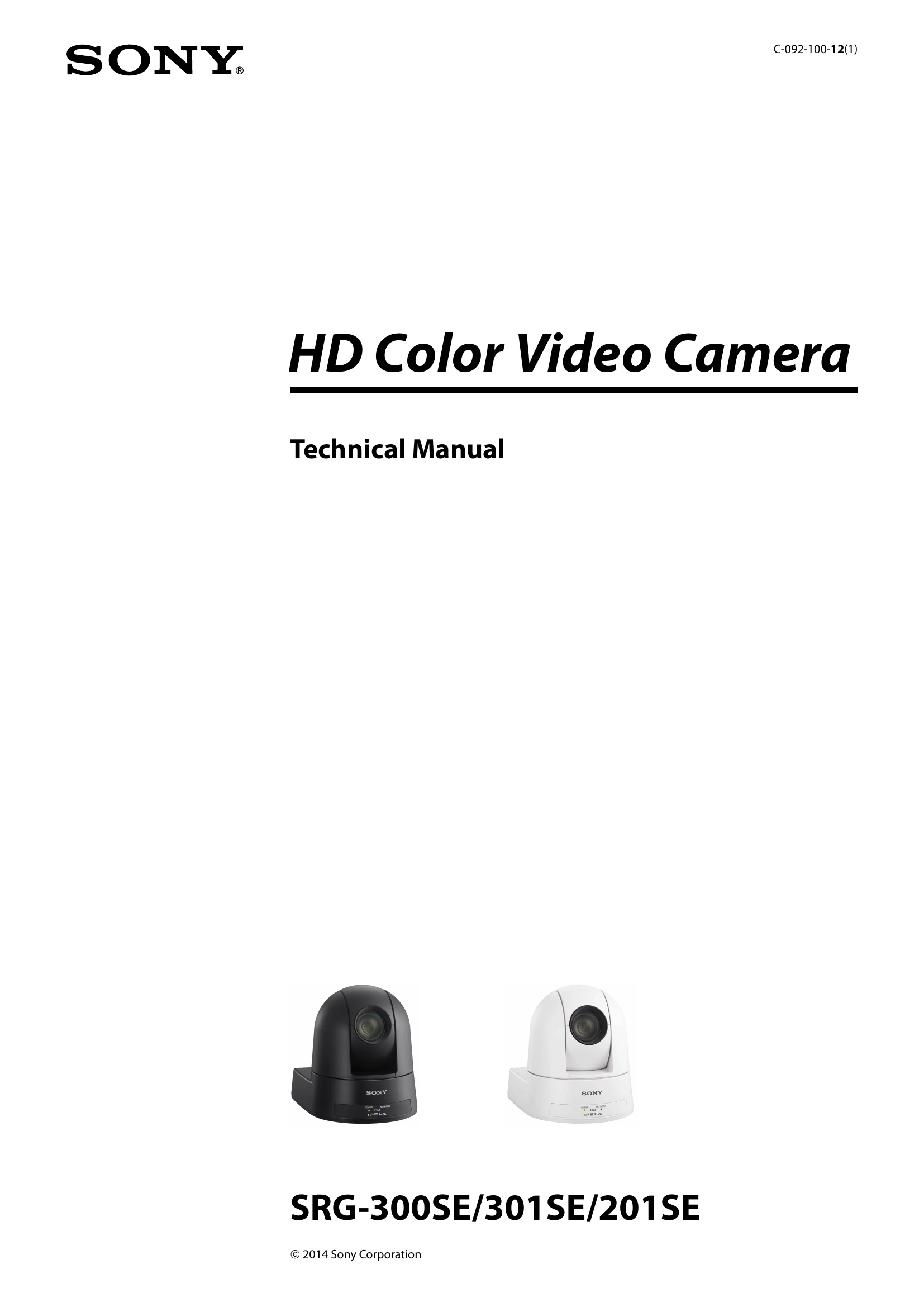 Manual for SRG-300SE/301SE/201SE