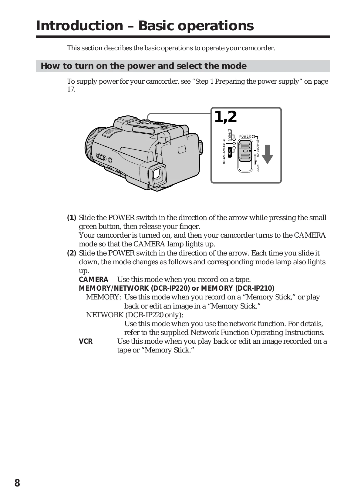 Manual for DCR-IP220