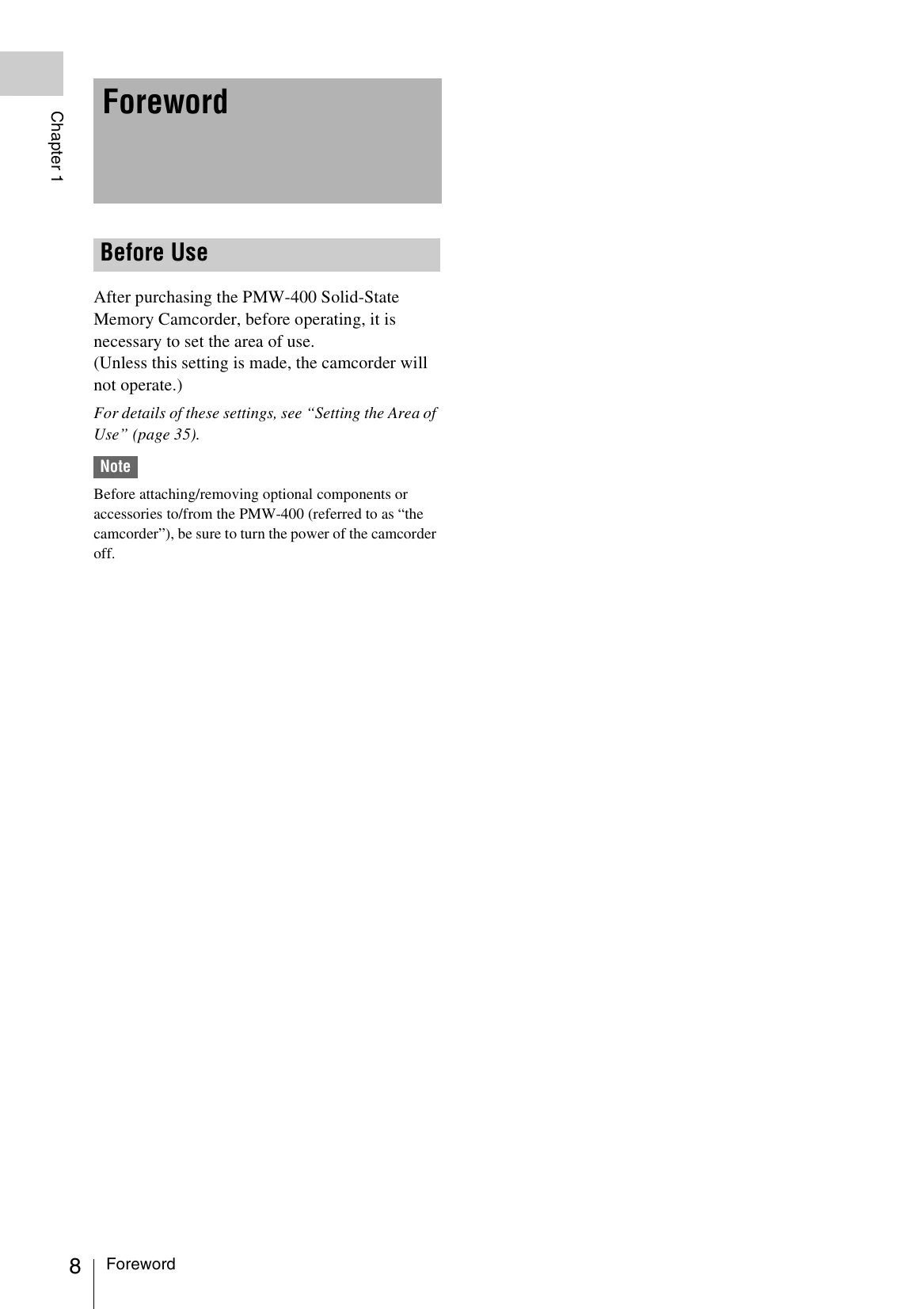 Manual for PMW-400K