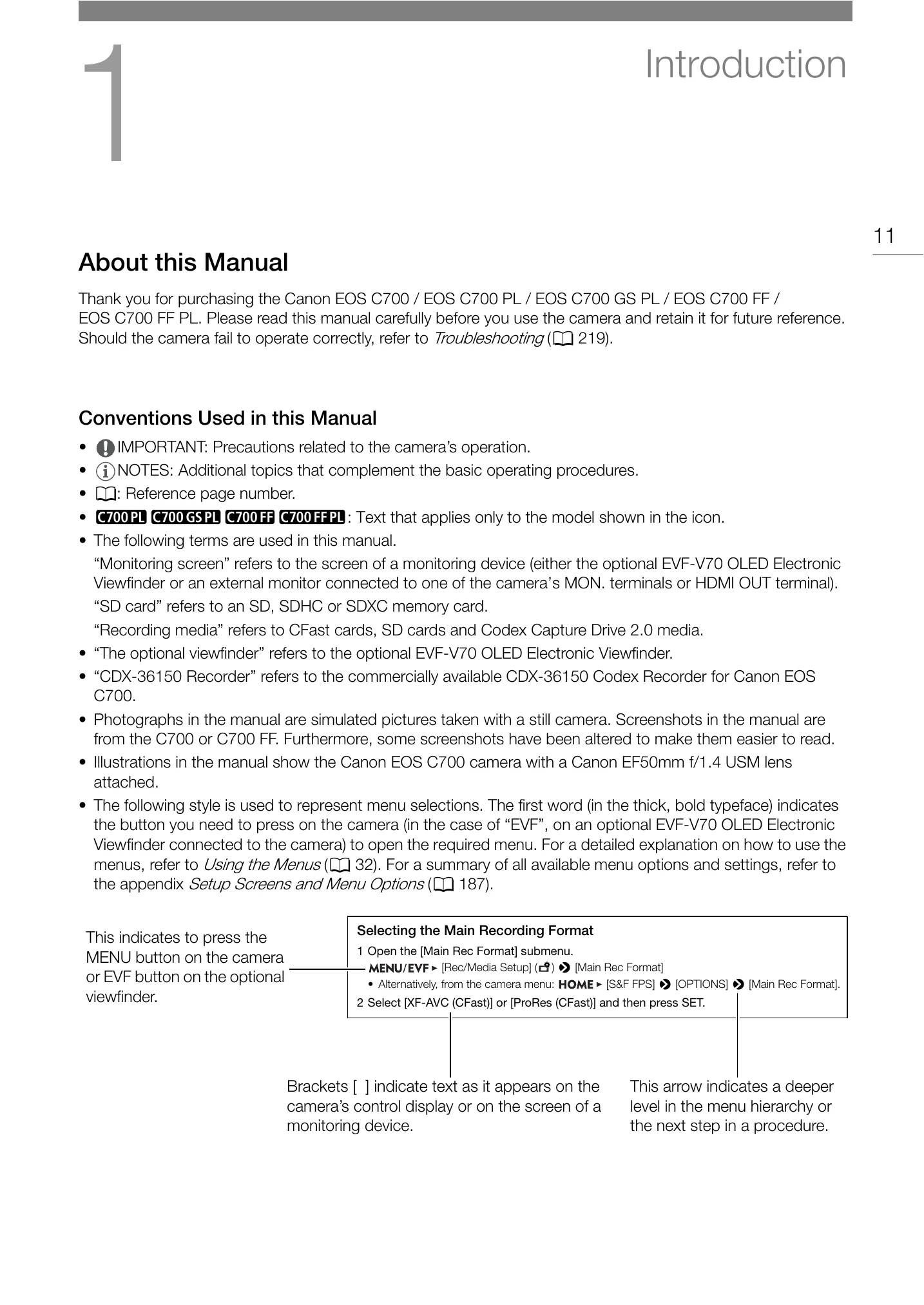 Manual for EOS C700