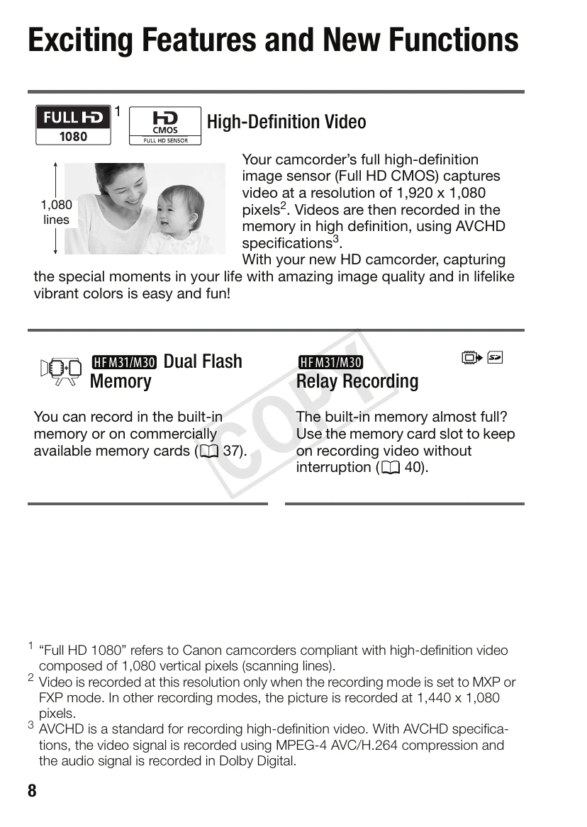 Manual for VIXIA HF M30