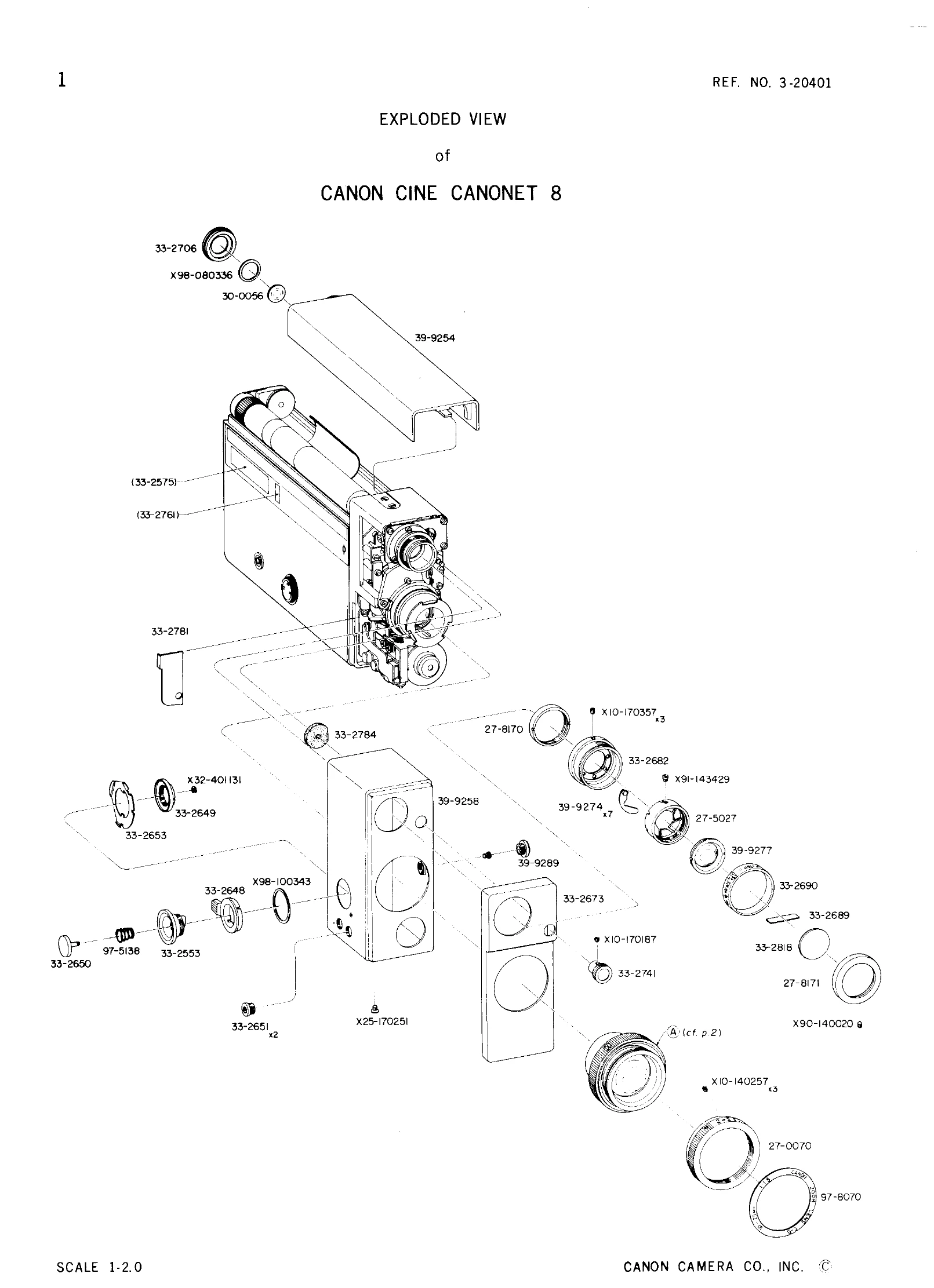 Parts/Service for CANON CINE CANONET 8