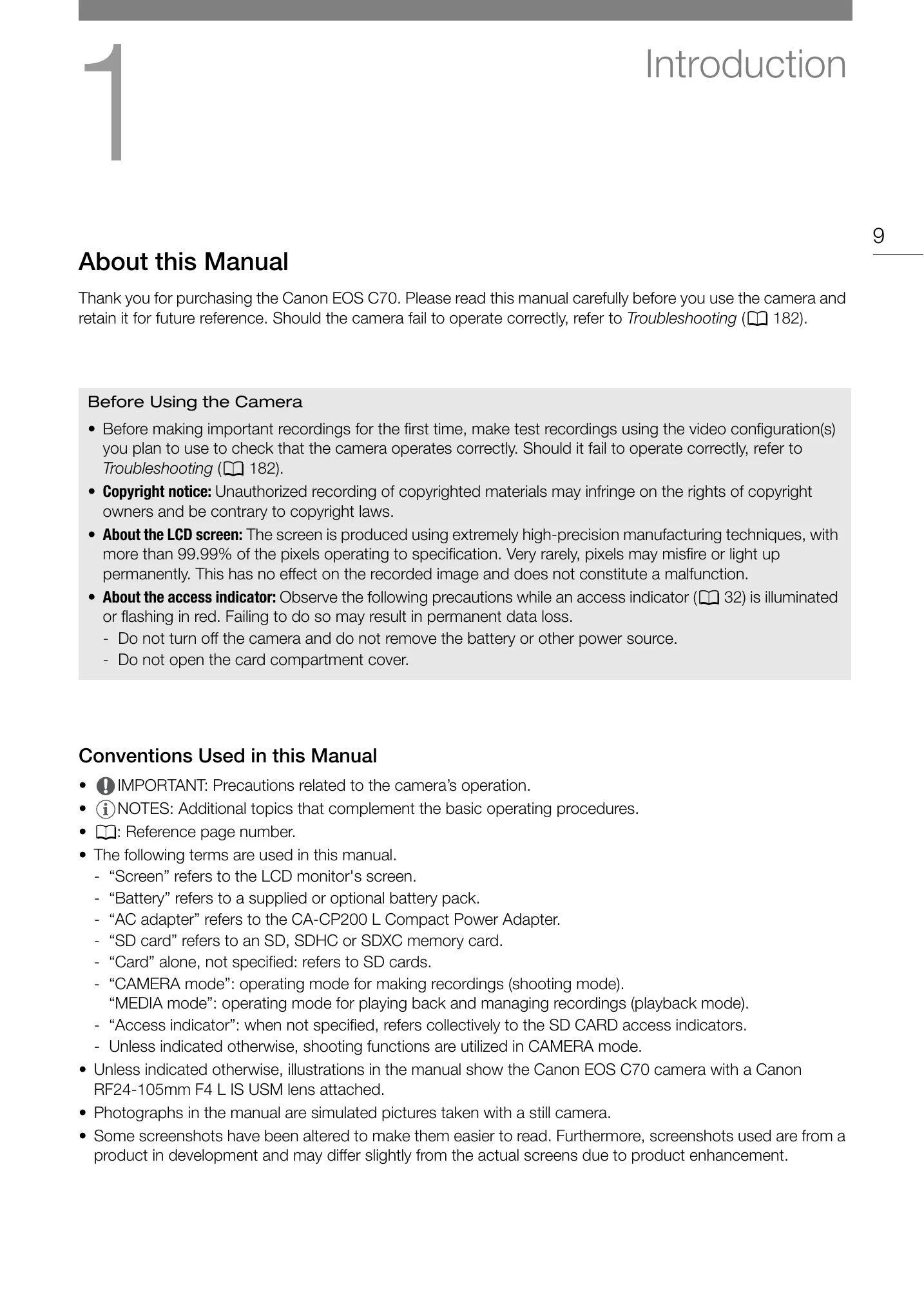 Manual for EOS C70