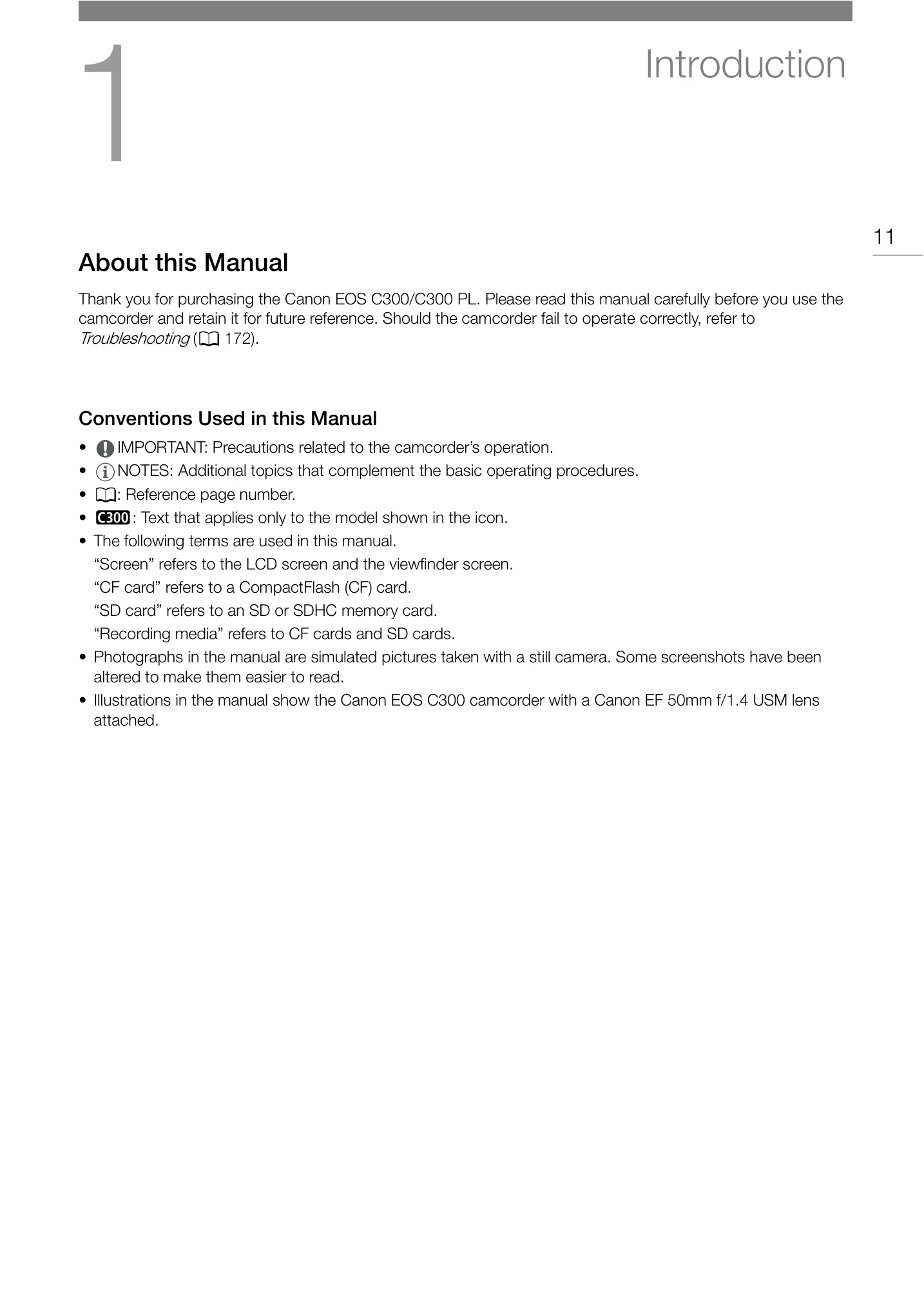 Manual for EOS C300