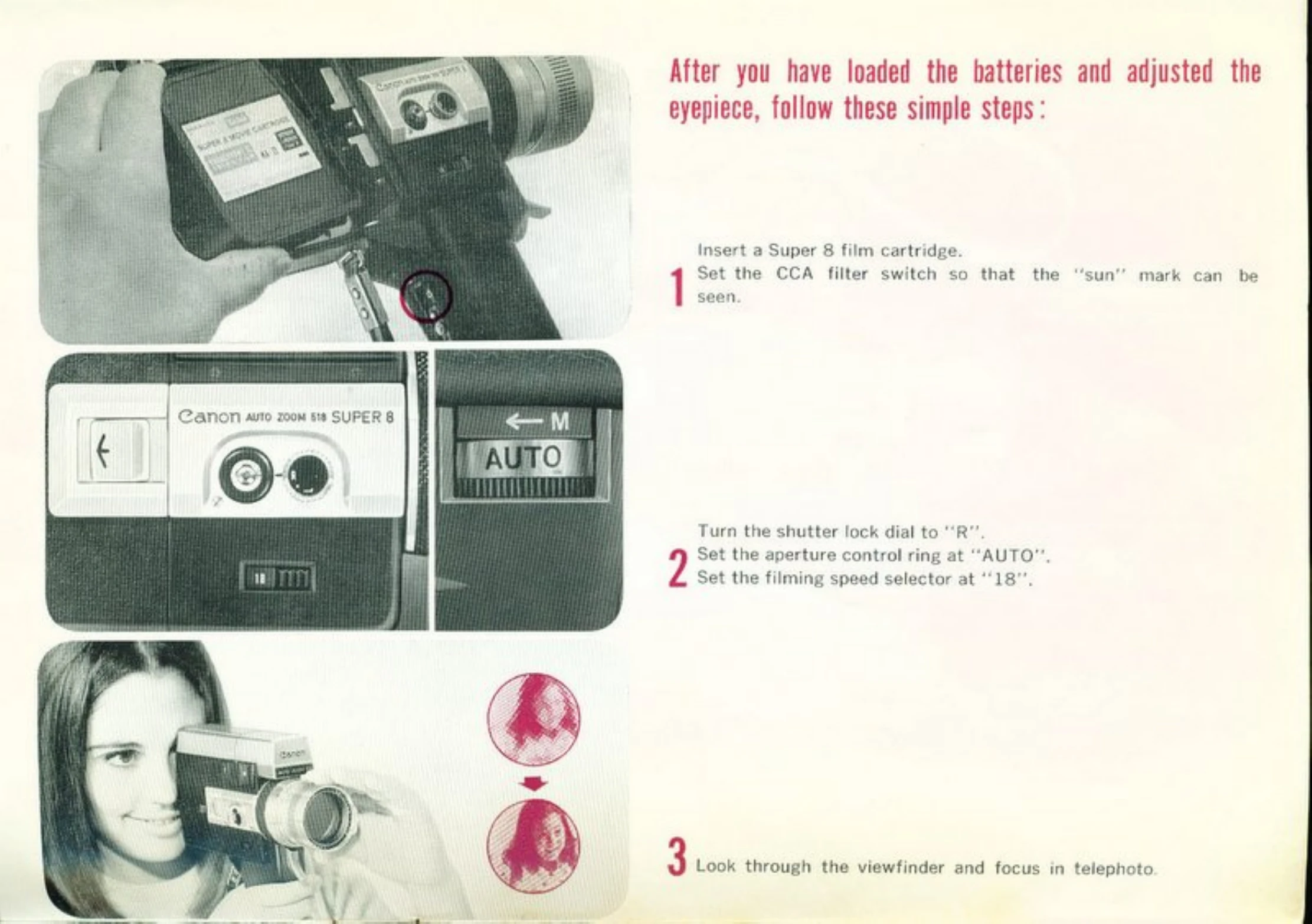 Manual for AUTO ZOOM 518 SUPER 8