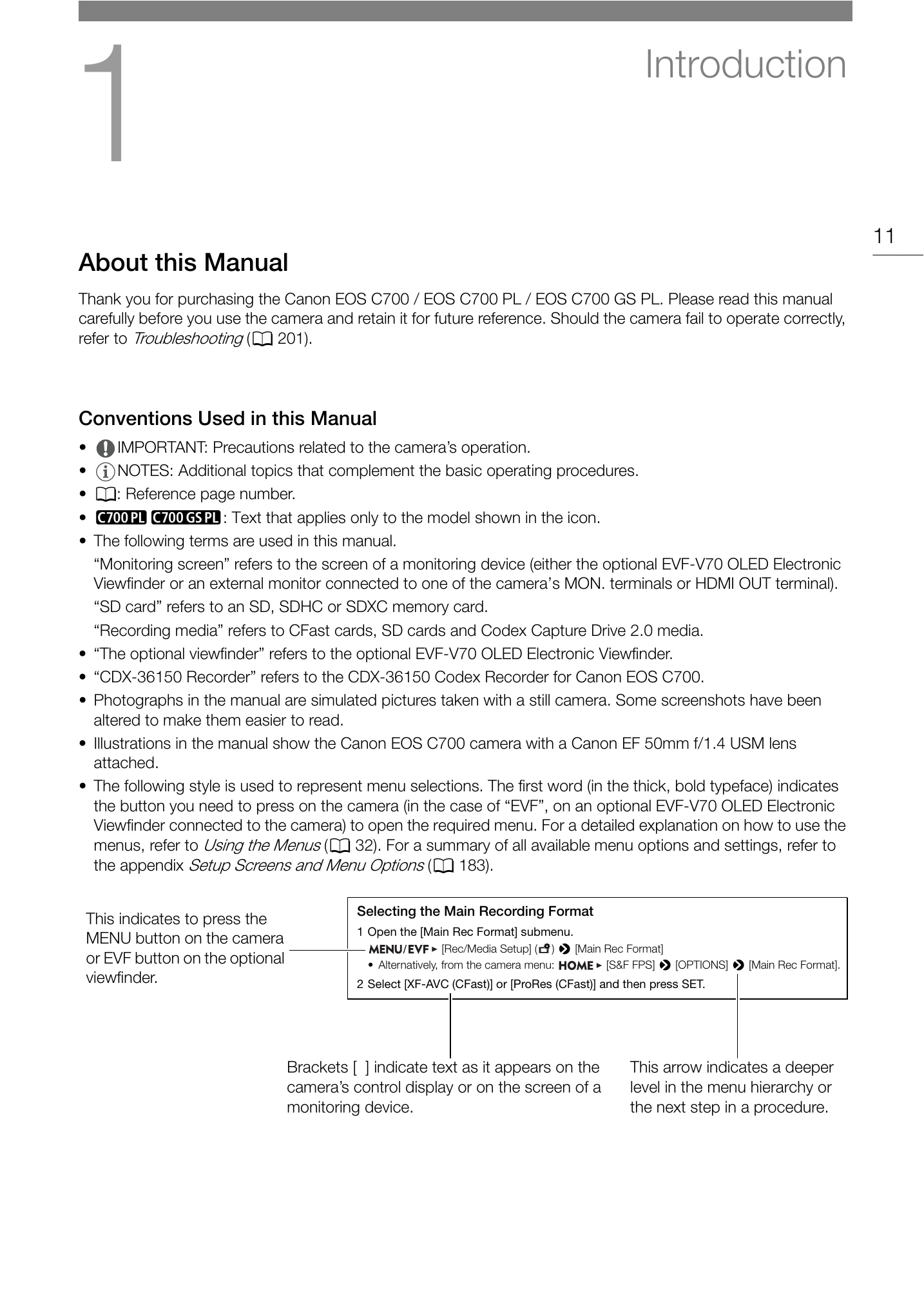 Manual for EOS C700