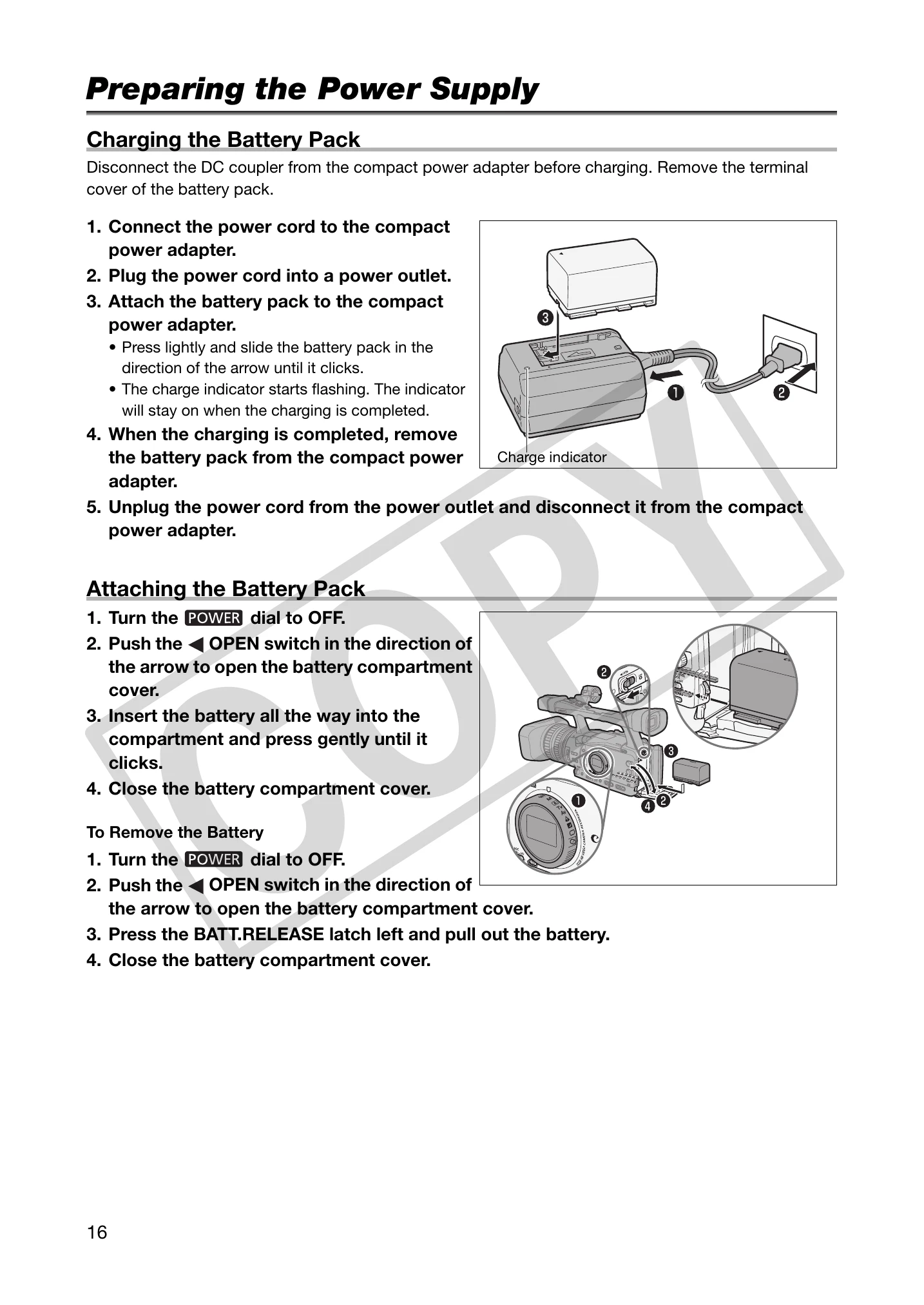 Manual for XH G1S / XH A1S