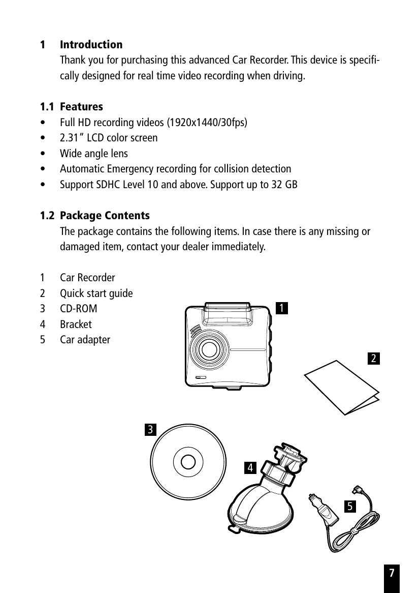 Manual for CarDVR-310
