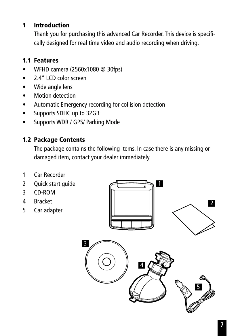 Manual for CarDVR-300