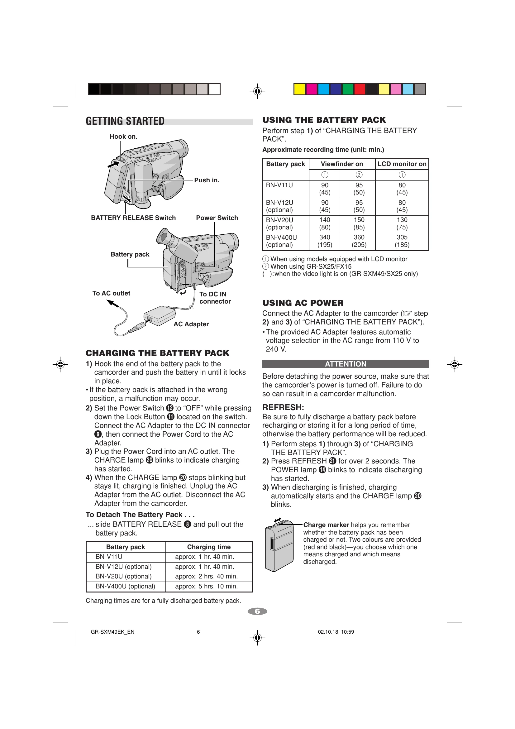 Manual for GR-SXM49