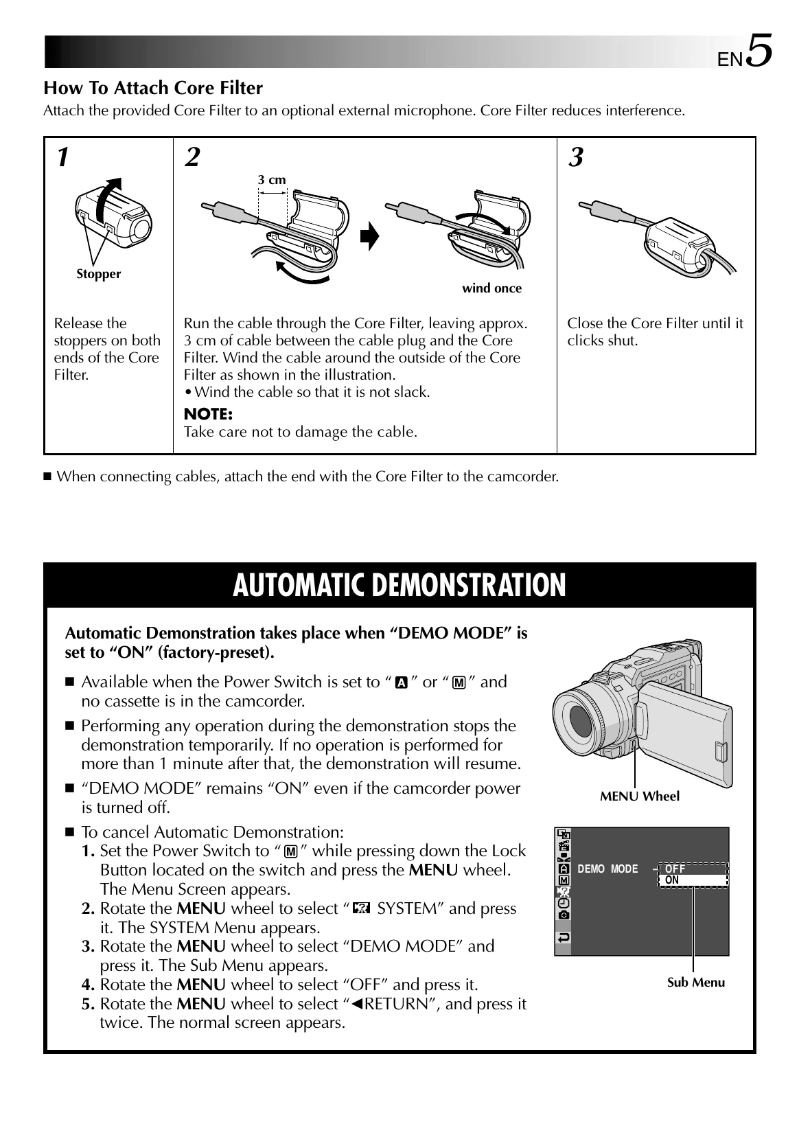 Manual for GR-DV2000 / GR-DV1800