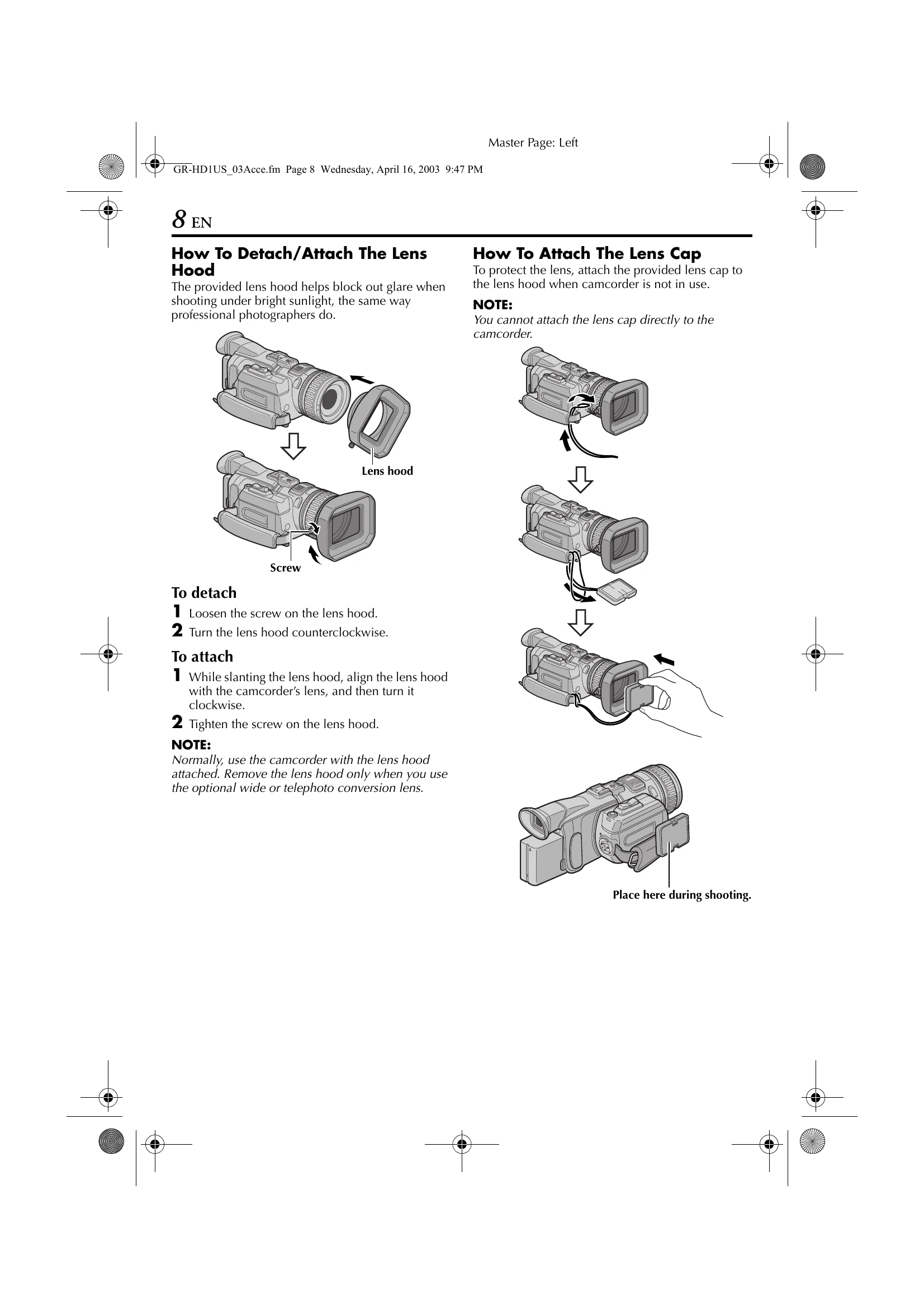 Manual for GR-HD1
