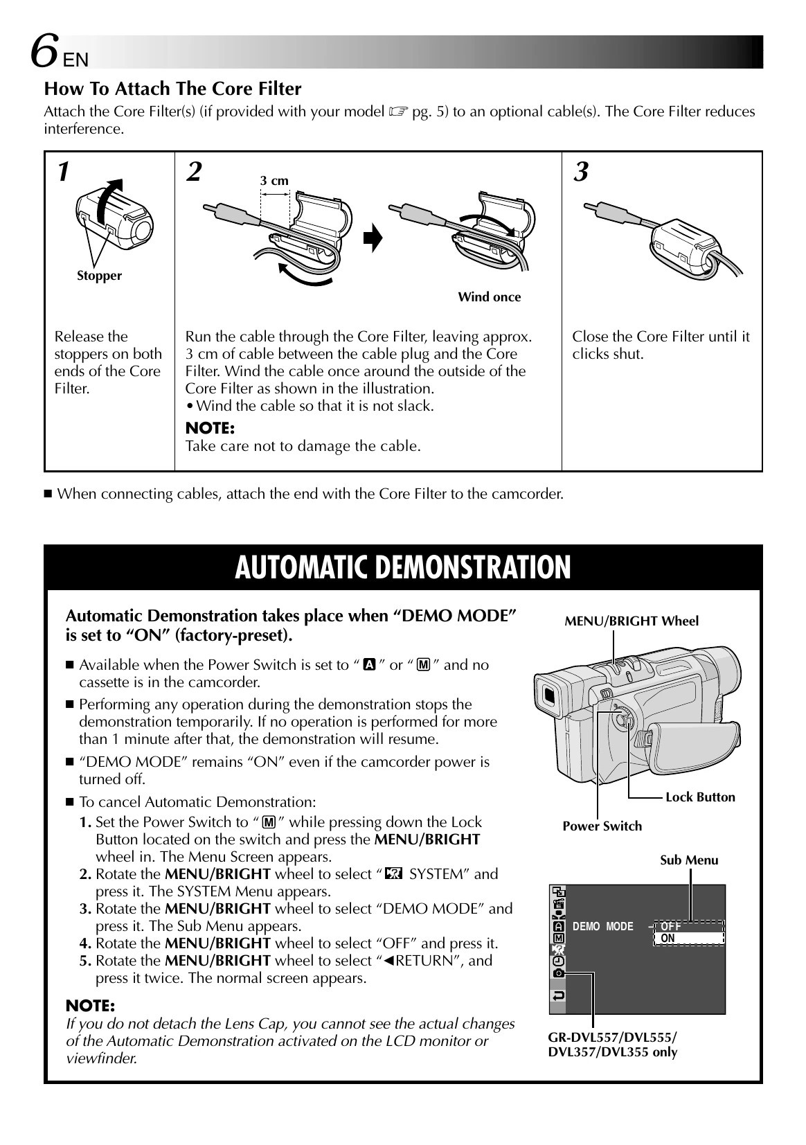 Manual for GR-DVL557