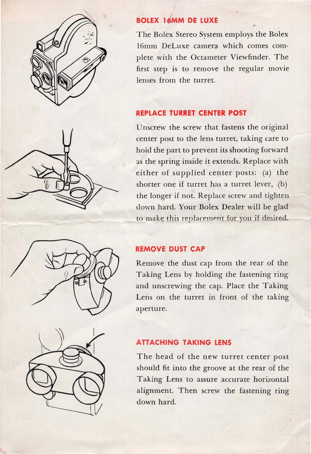 Manual for 16MM DE LUXE
