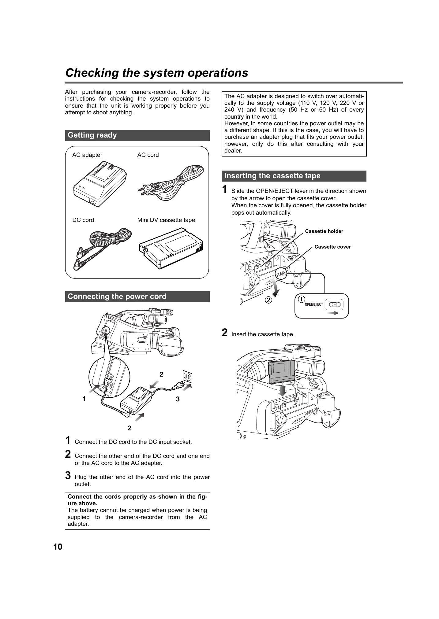 Manual for AG-DV C60 P