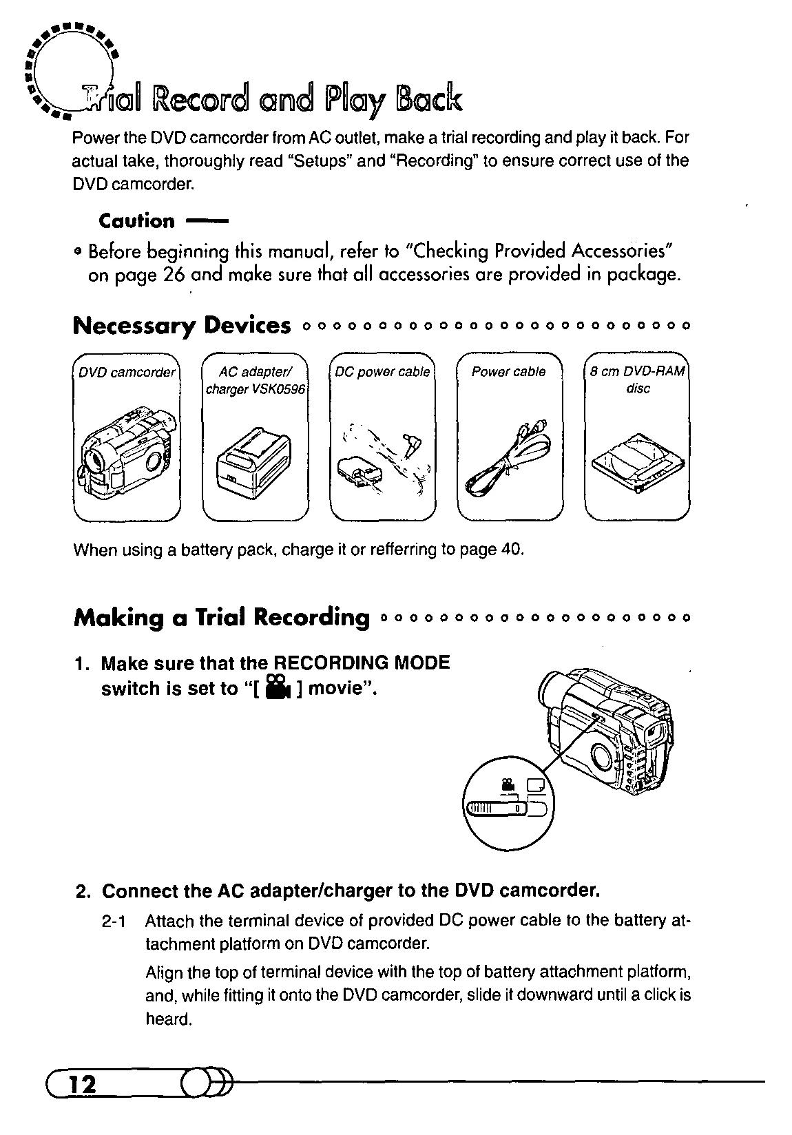 Manual for VDR-M10PP