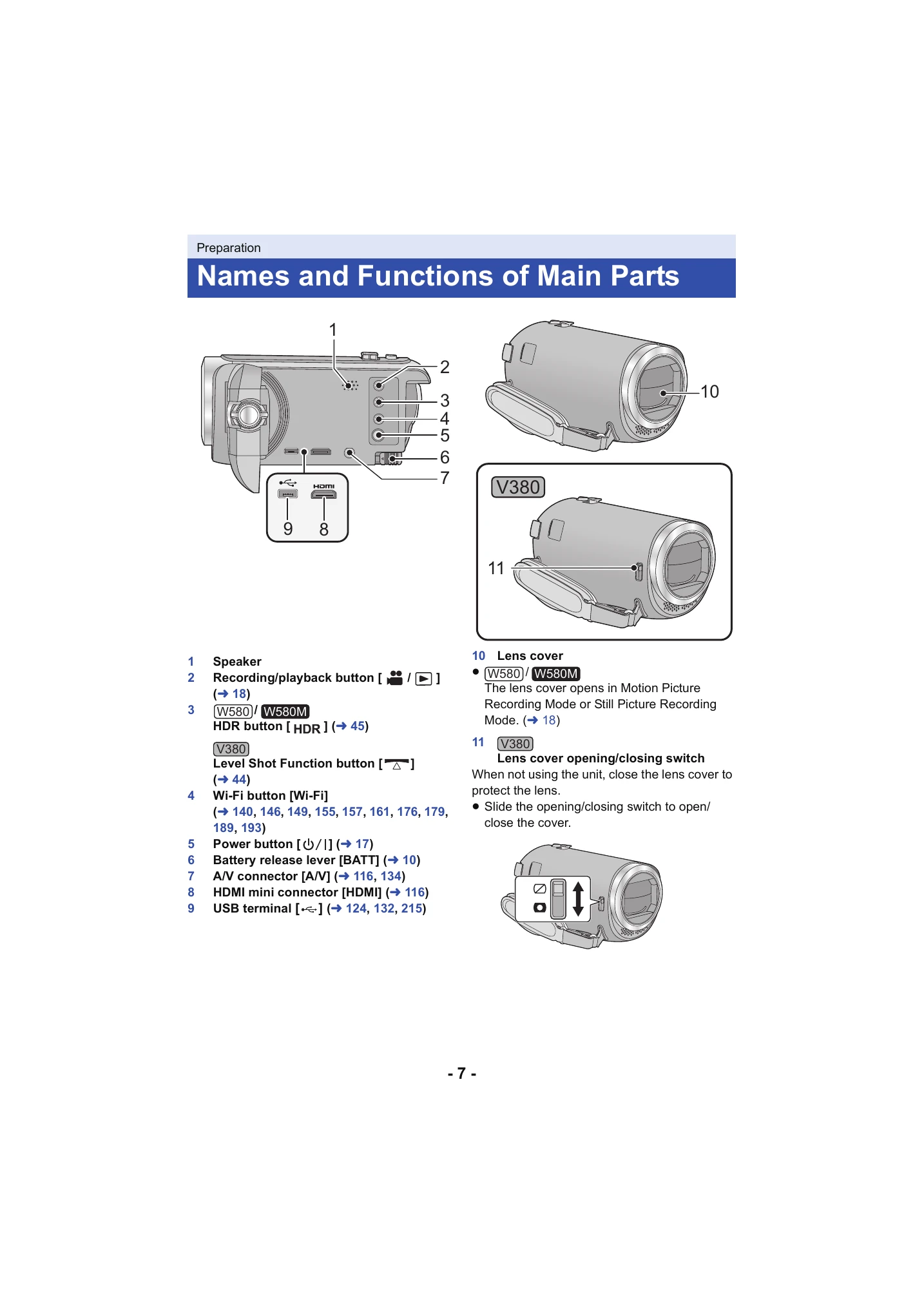 Manual for HC-W580