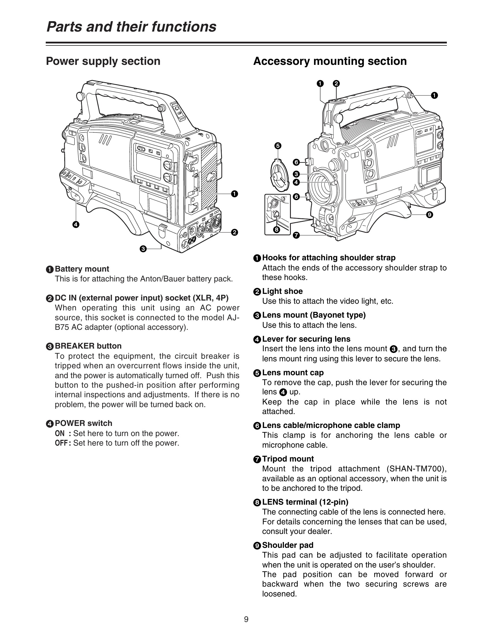 Manual for AJ-HDC27AP
