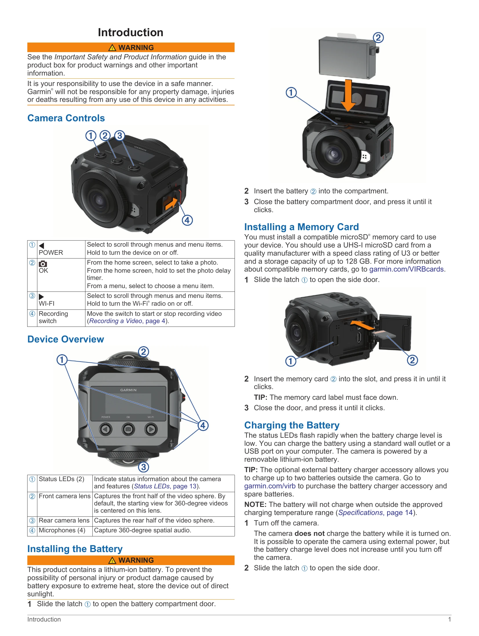 Manual for VIRB® 360