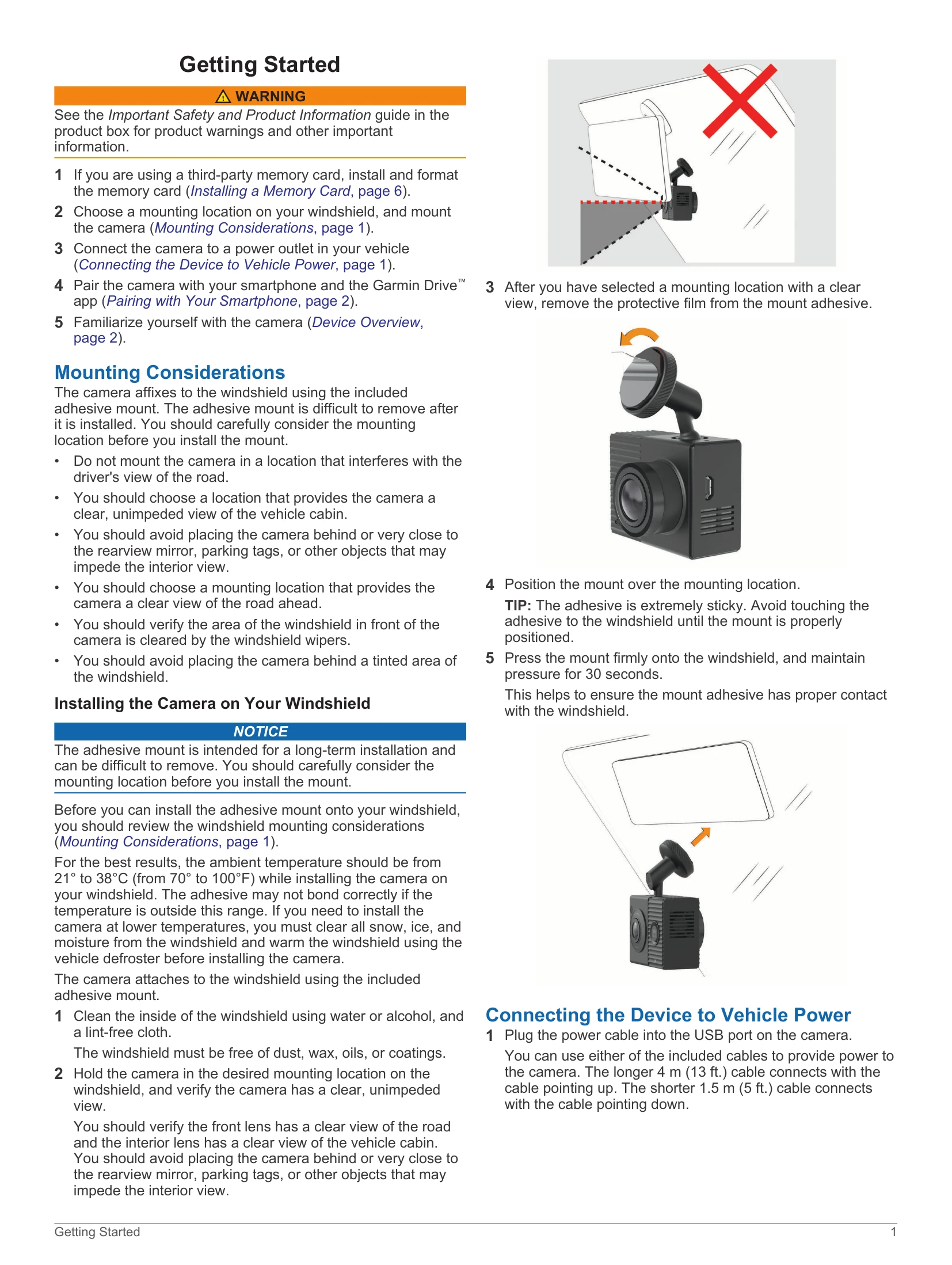 Manual for Dash Cam Tandem