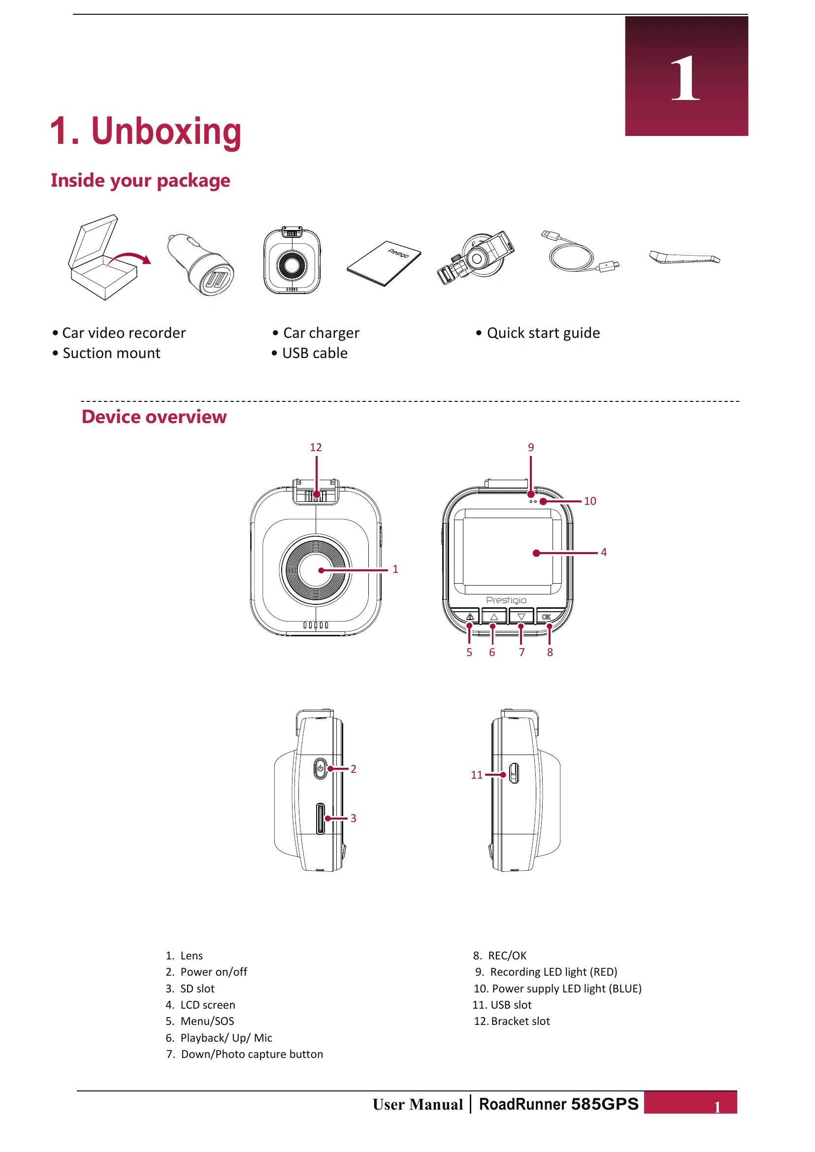 Manual for RoadRunner 585GPS