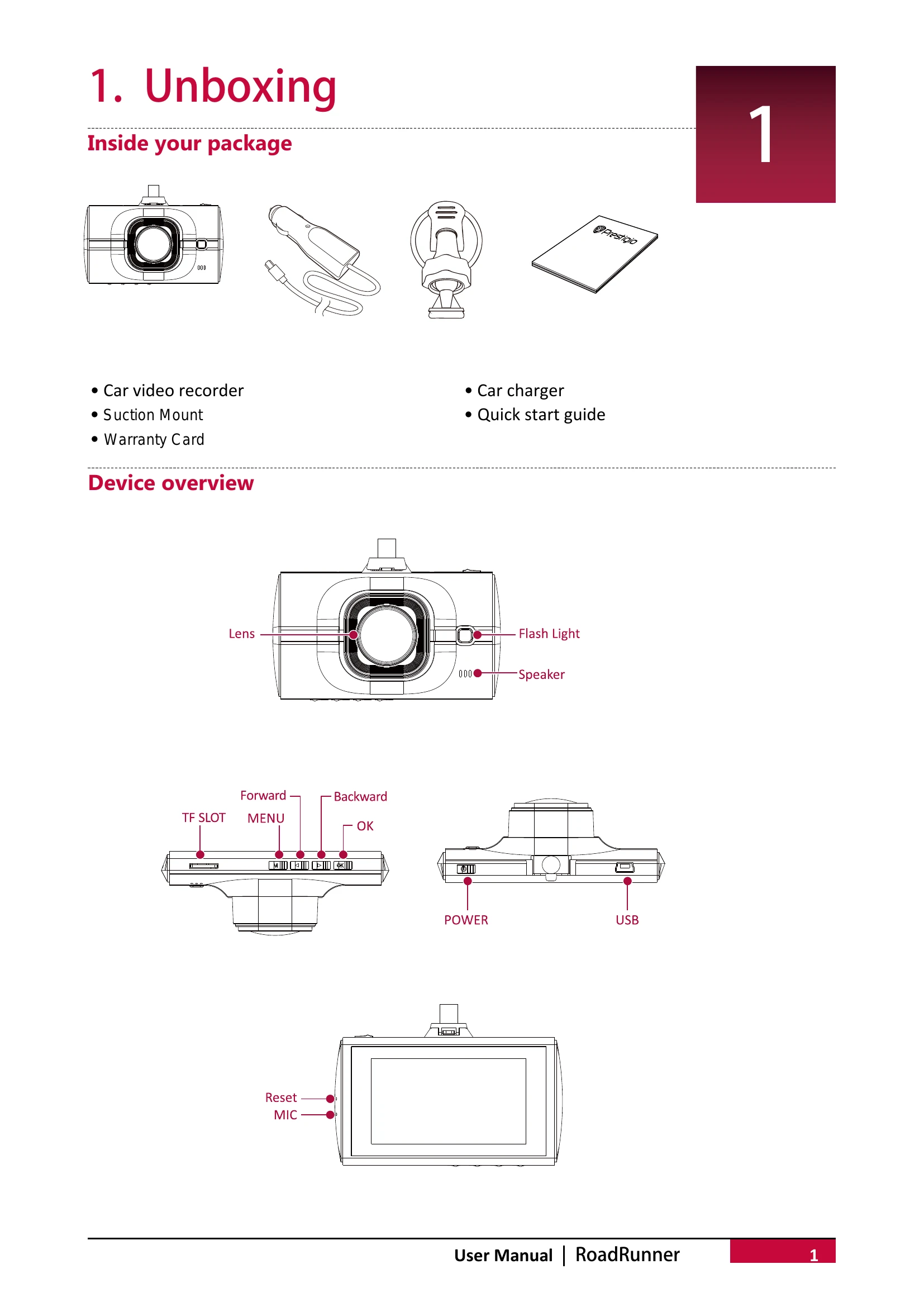 Manual for RoadRunner 330