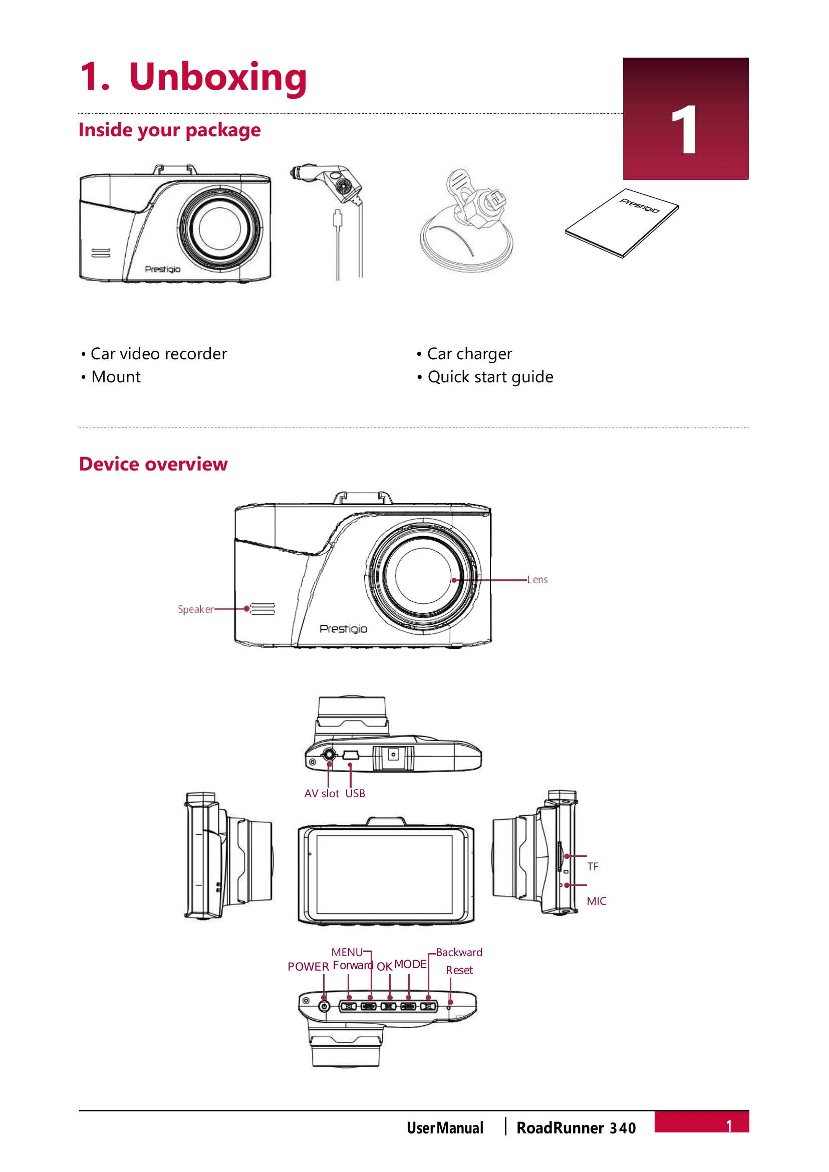 Manual for RoadRunner 340