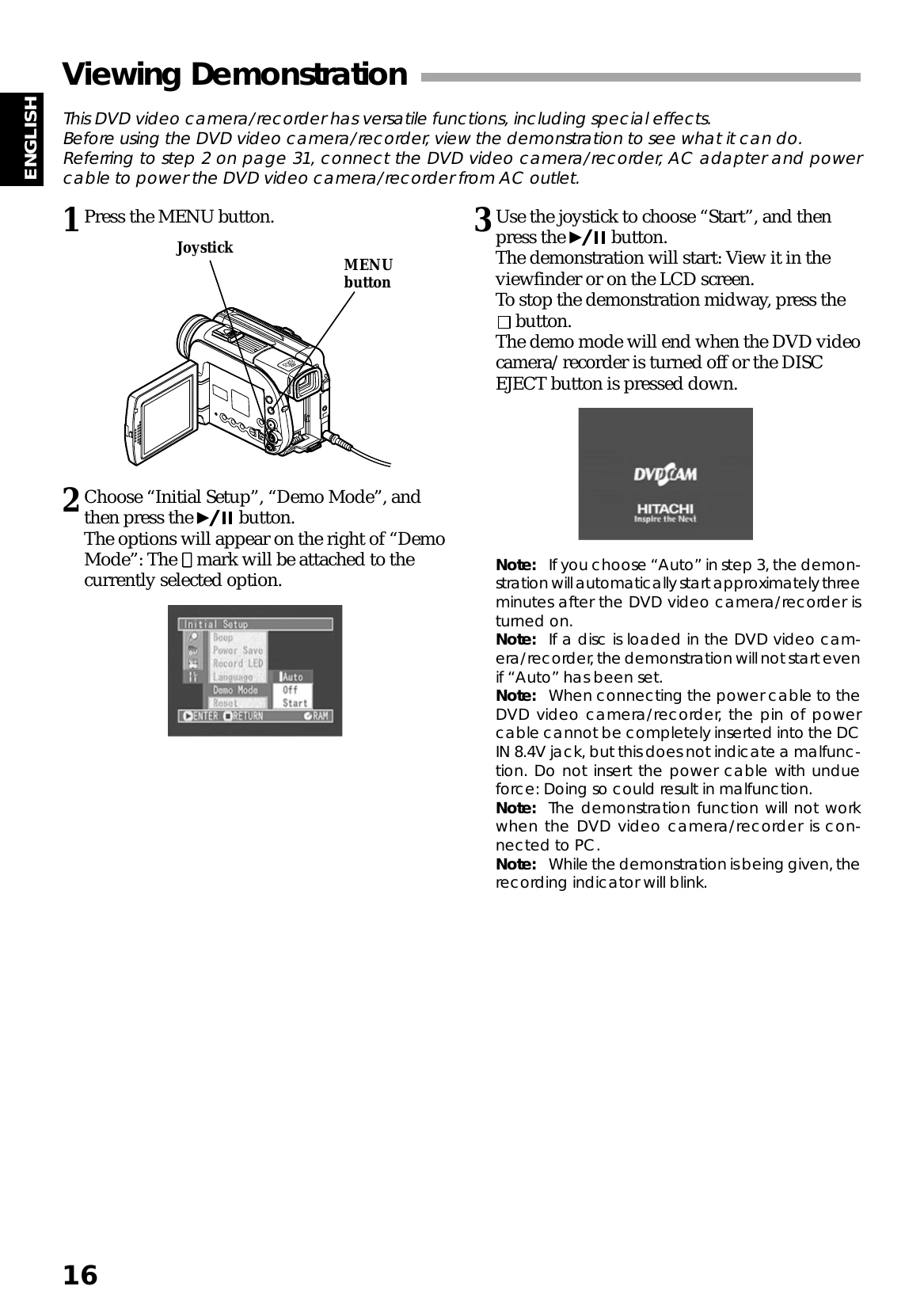 Manual for DZ-MV270E