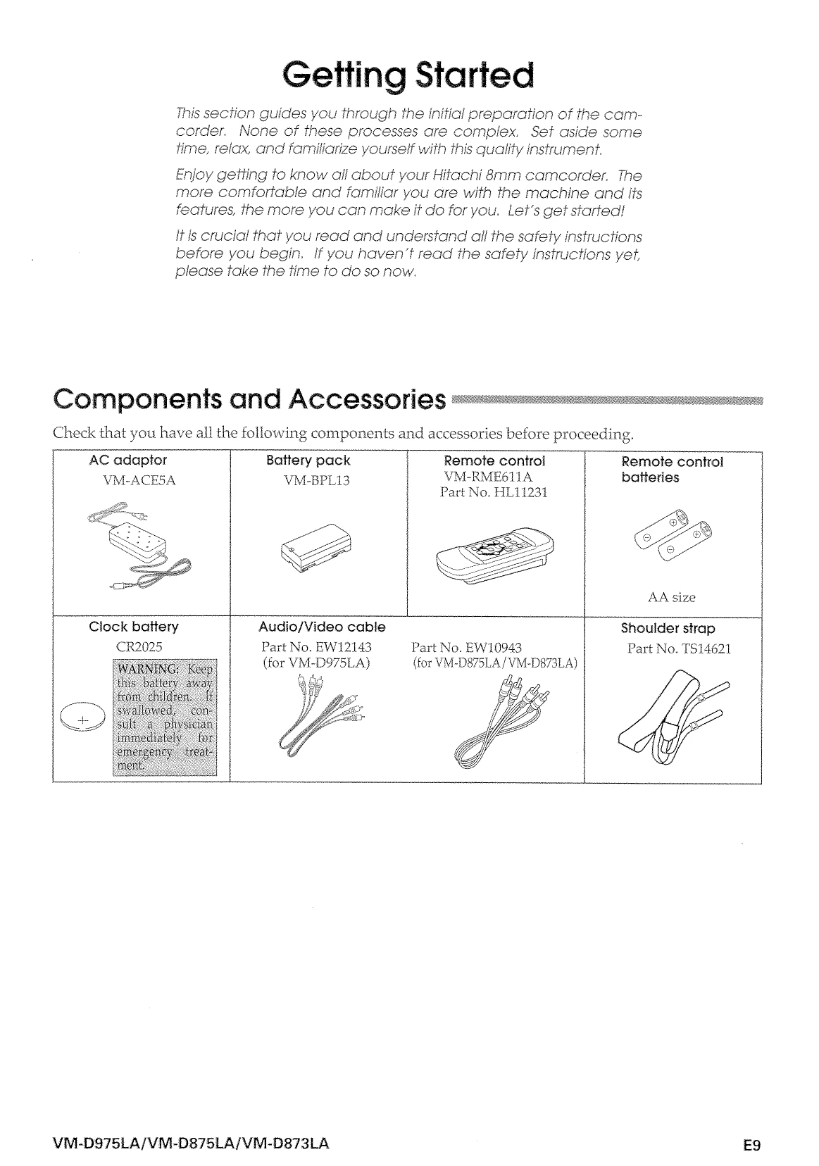 Manual for VM-D875LA