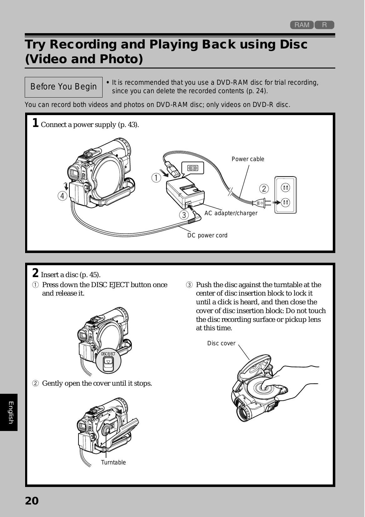 Manual for DZ-GX20A / DZ-MV730A / DZ-MV780A
