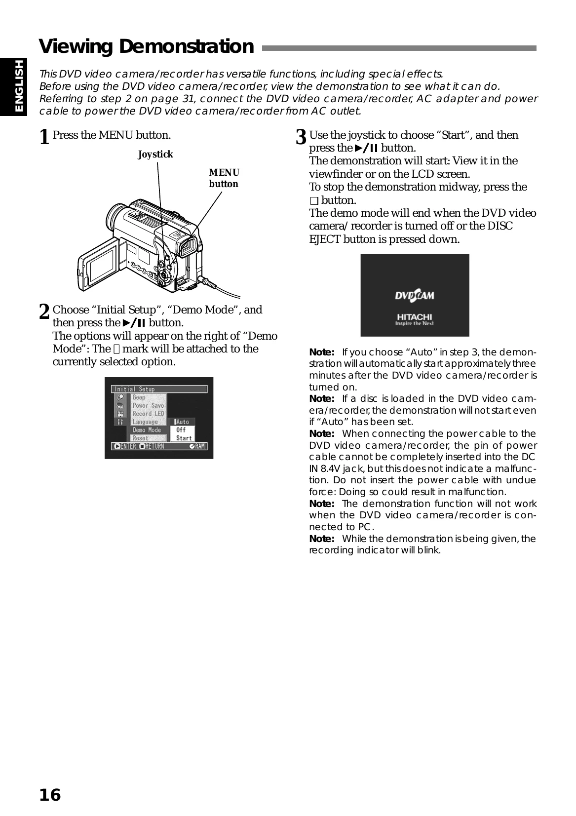 Manual for DZ-MV230E / DZ-MV200E