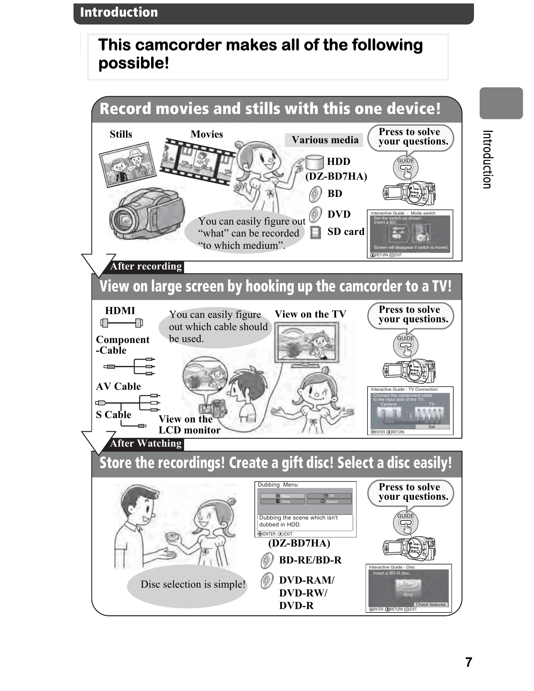 Manual for DZ-BD7HA/DZ-BD70A