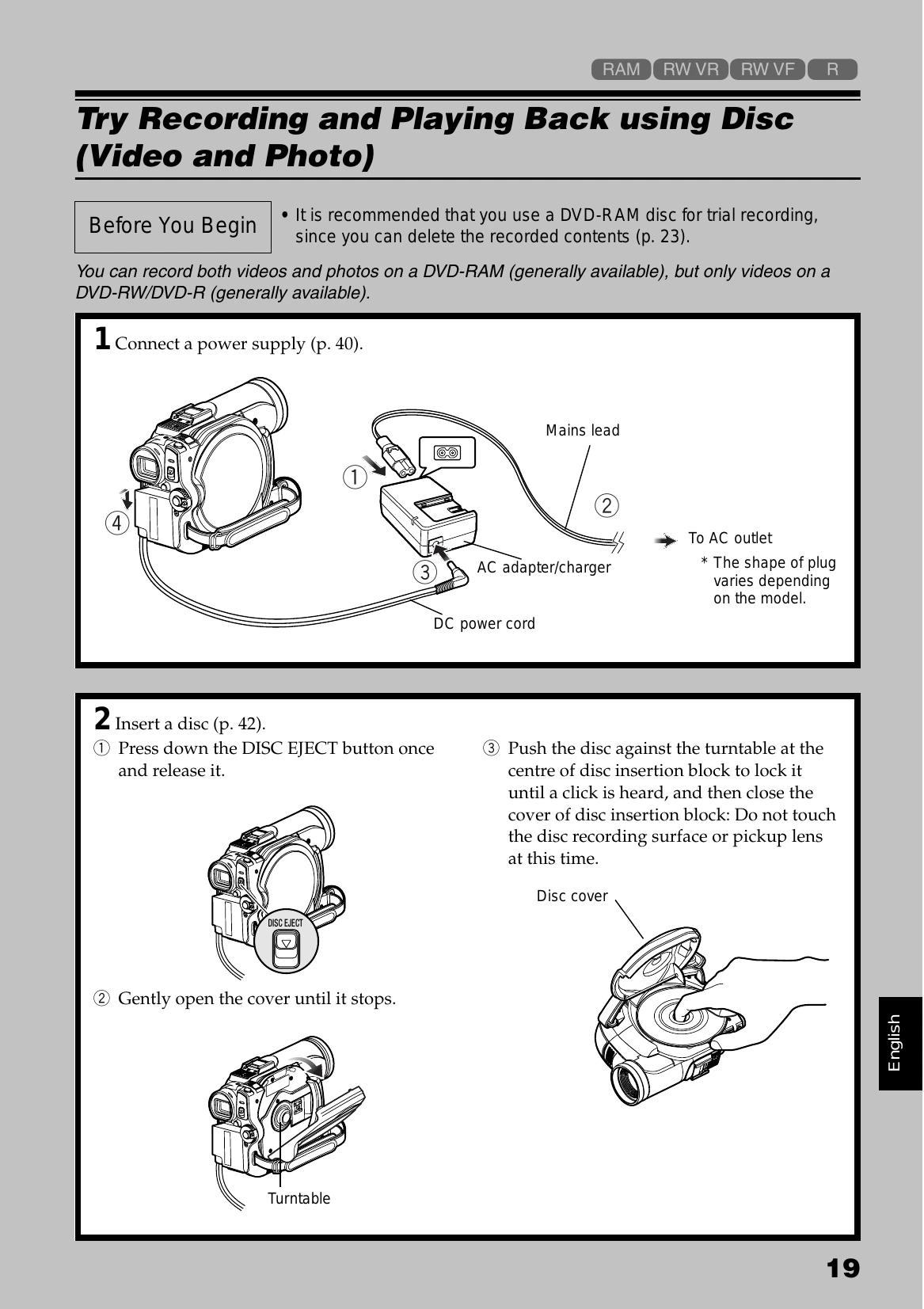 Manual for DZ-BX31E