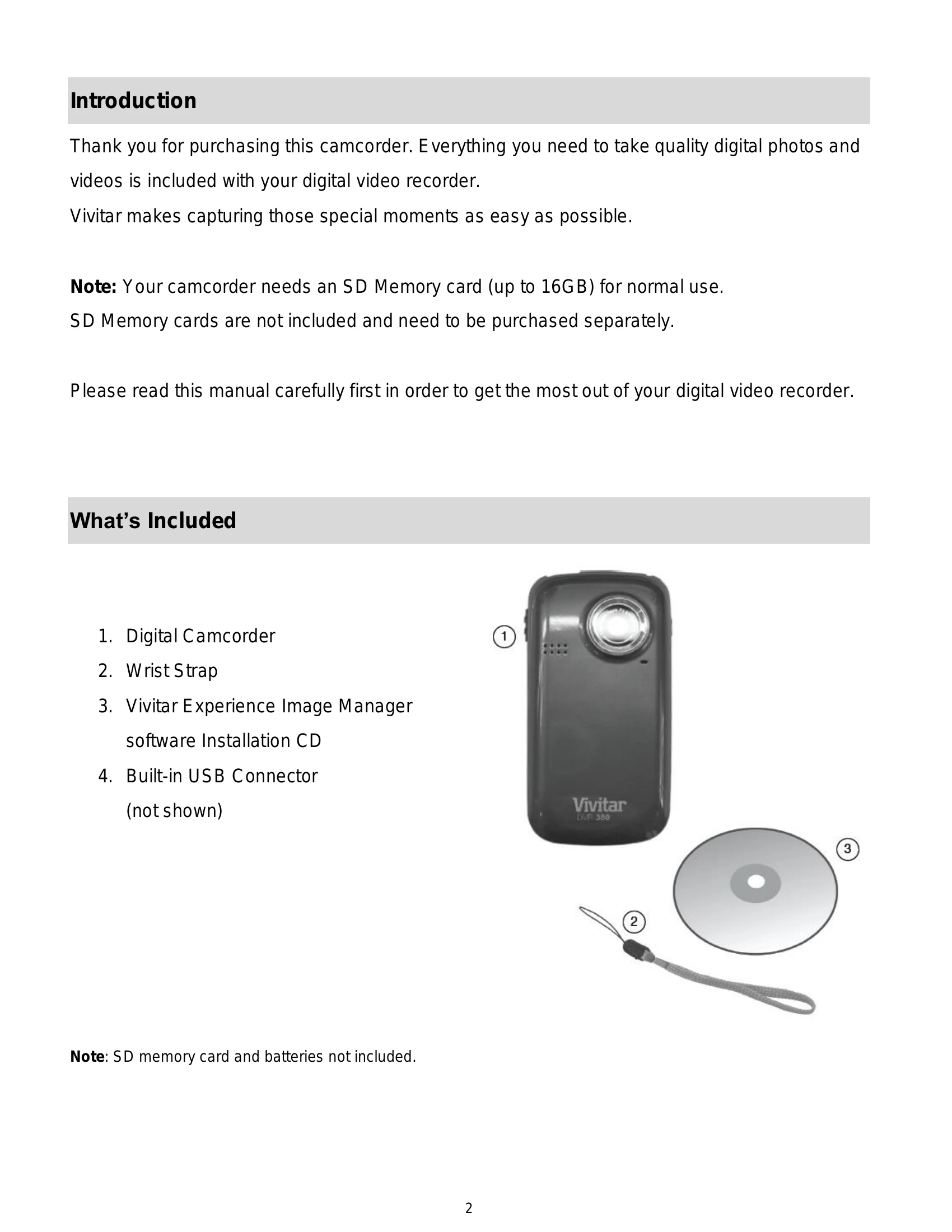 Manual for DVR 380