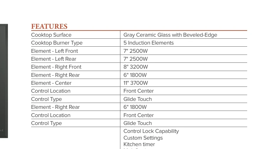Spec Sheet for CHP95362MSS