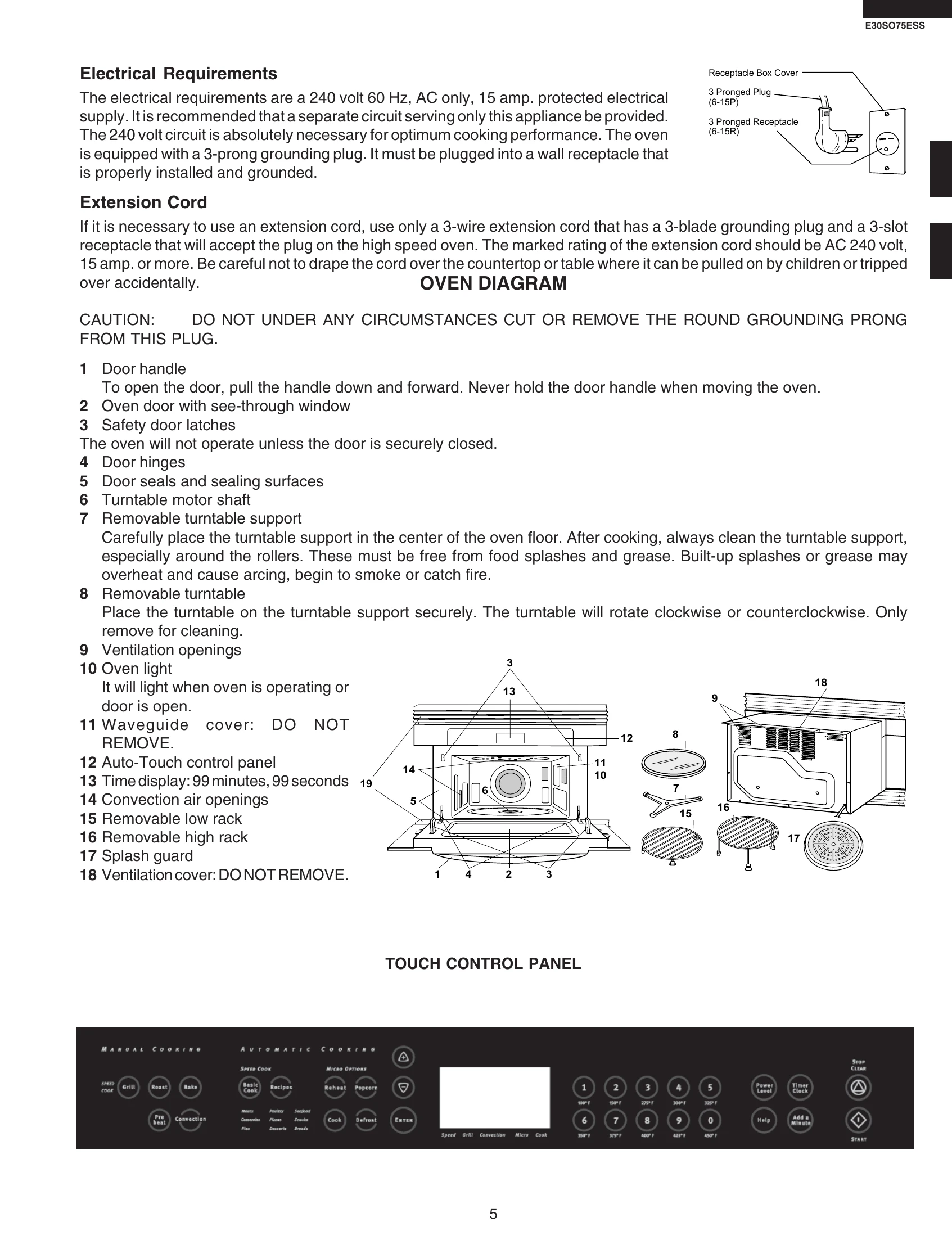 Manual for E30SO75ESS