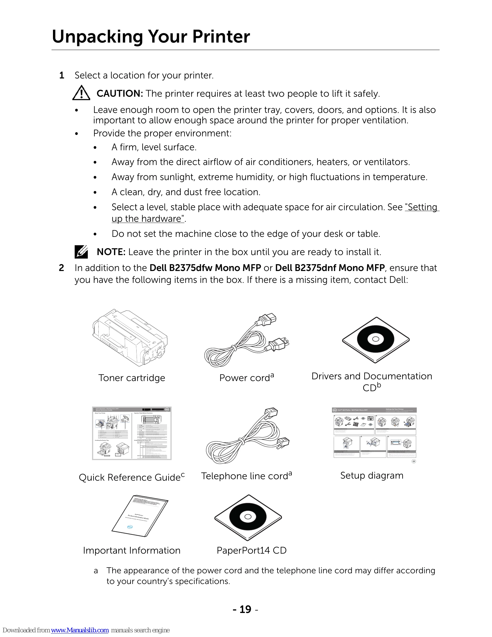 Manual for B2375dfw / B2375dnf